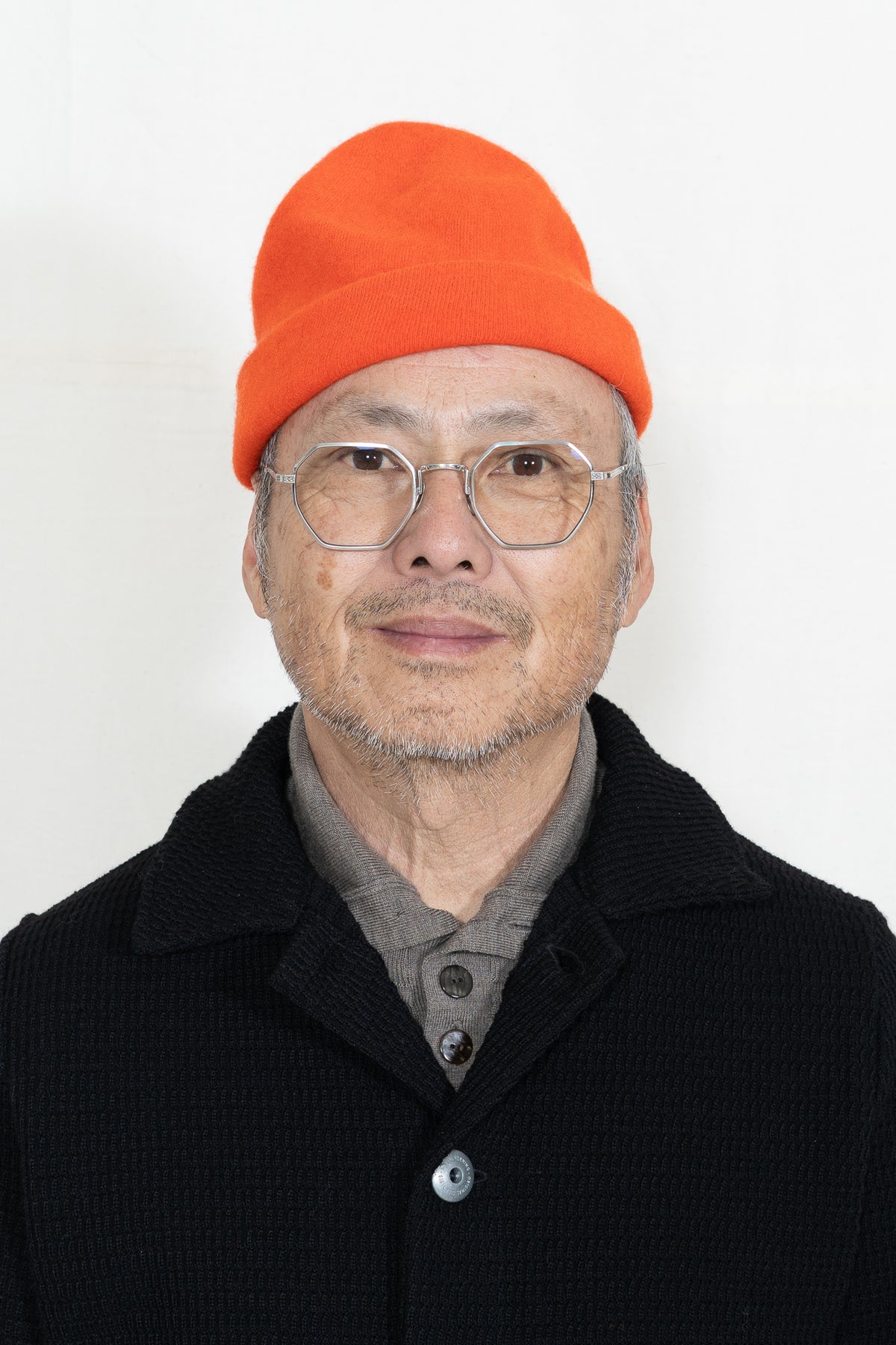 Jo Gordon Fine Knit Plain Hat in Orange Gloss