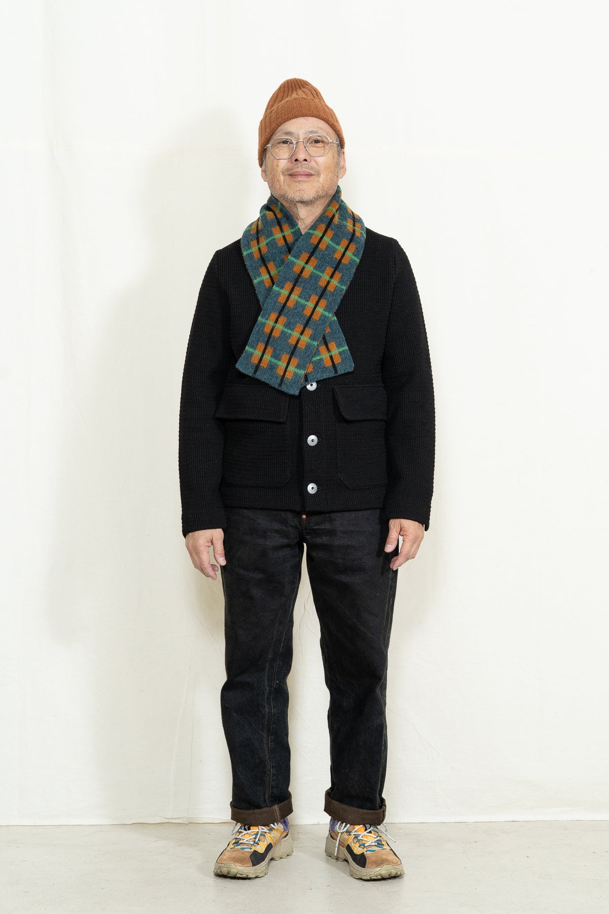 Jo Gordon Brushed Tartan Scarf in Lugano