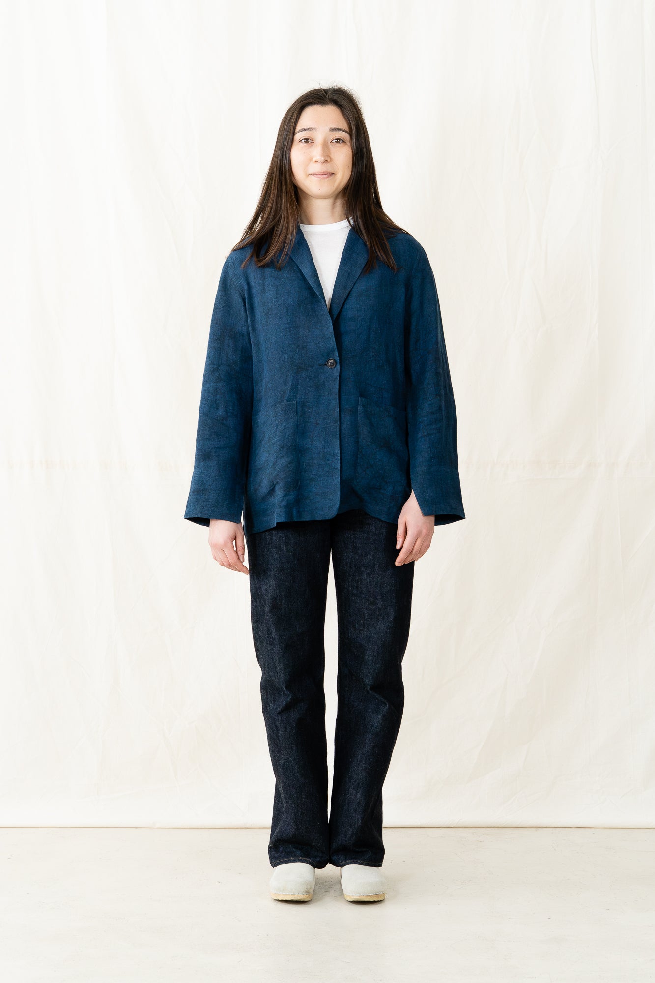 Nymane Drapey Linen Blazer
