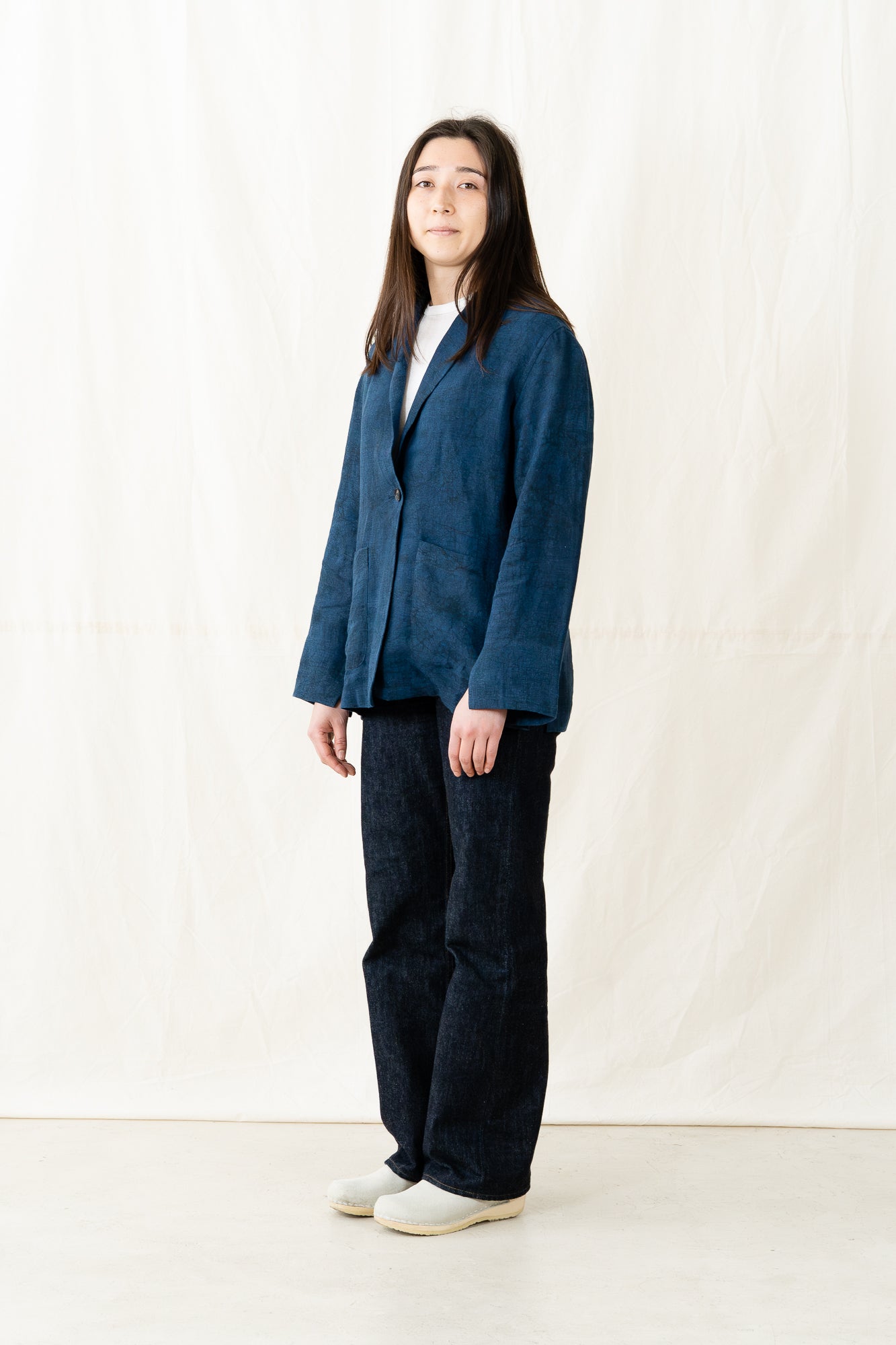 Nymane Drapey Linen Blazer