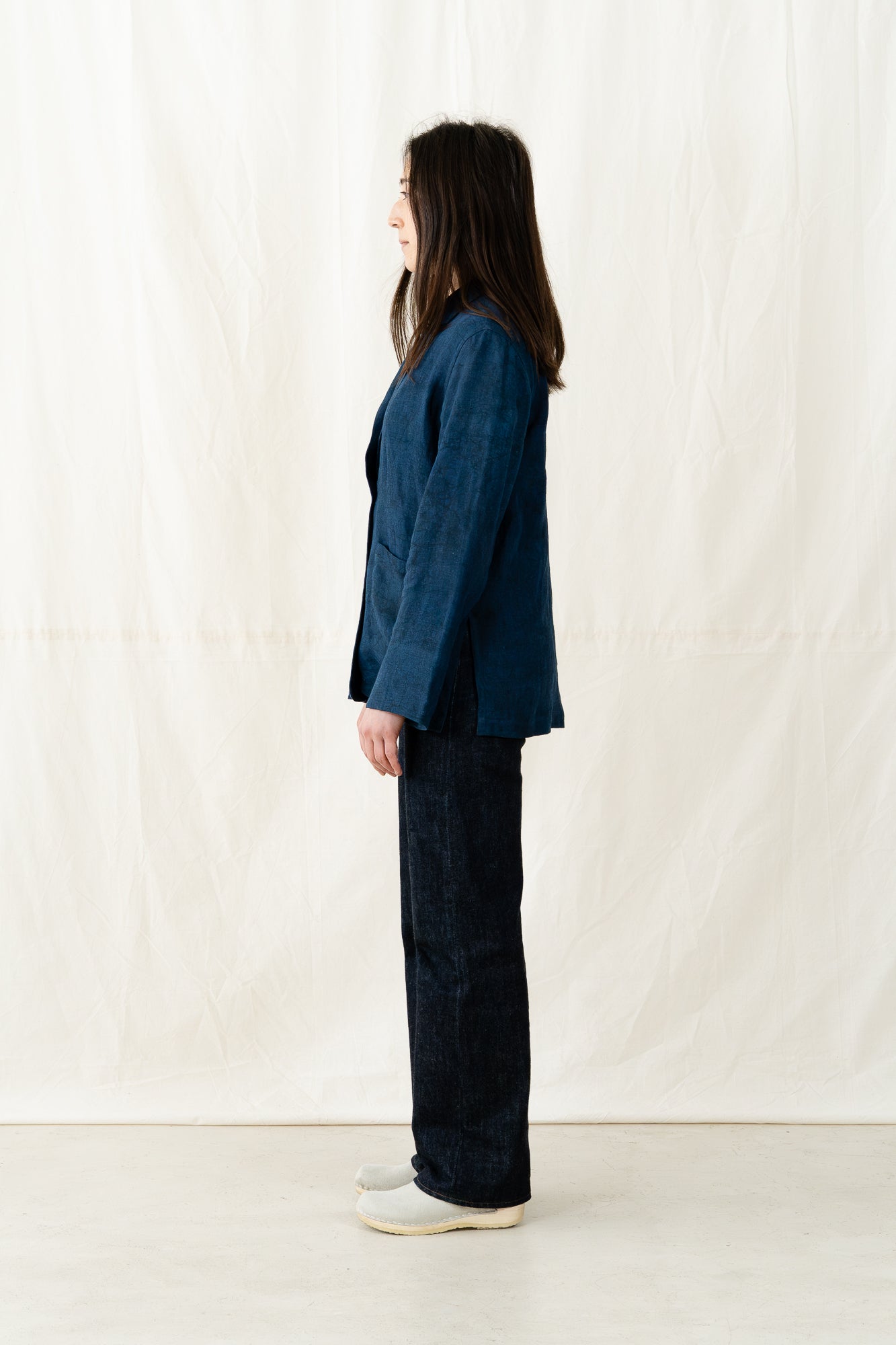 Nymane Drapey Linen Blazer