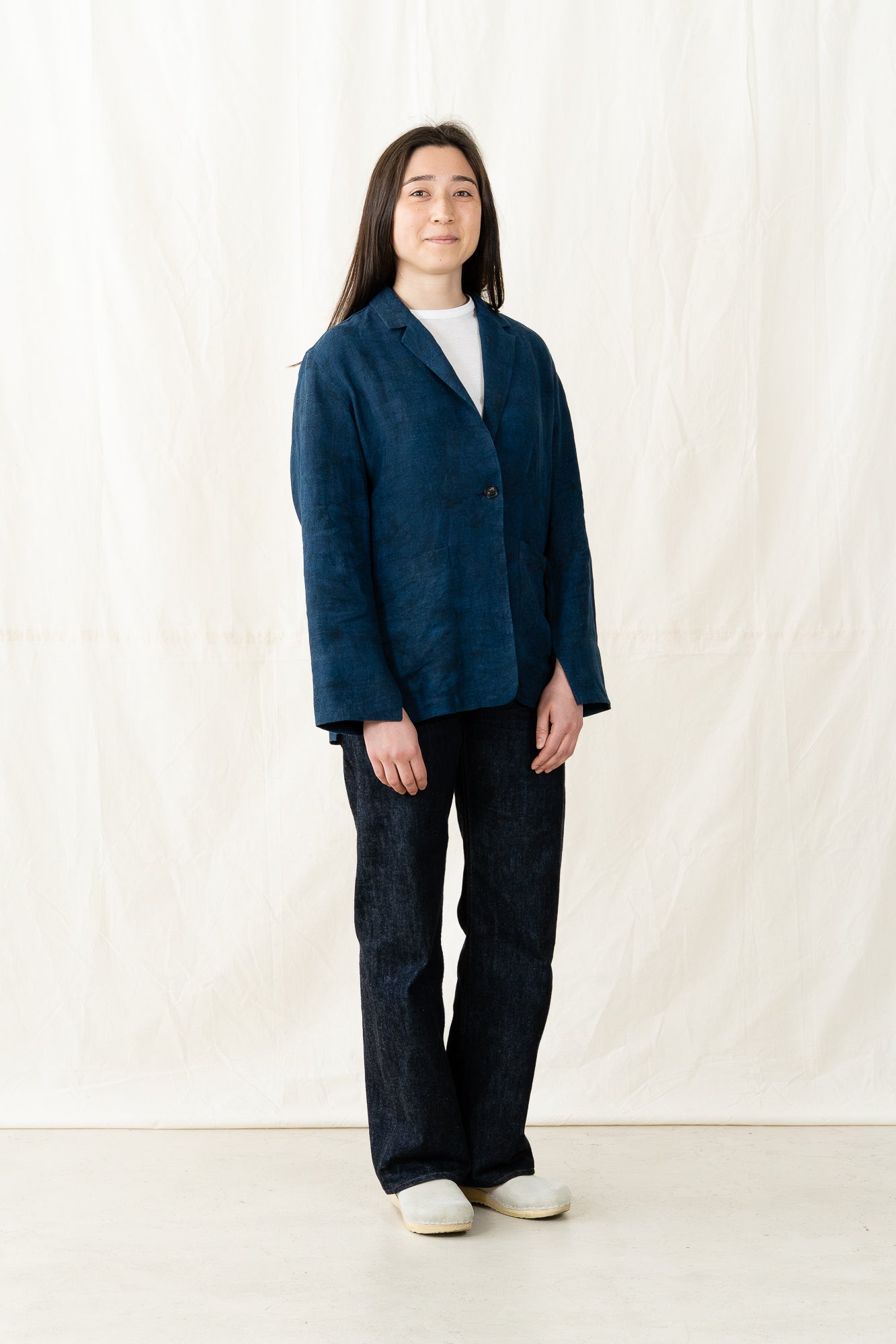 Nymane Drapey Linen Blazer