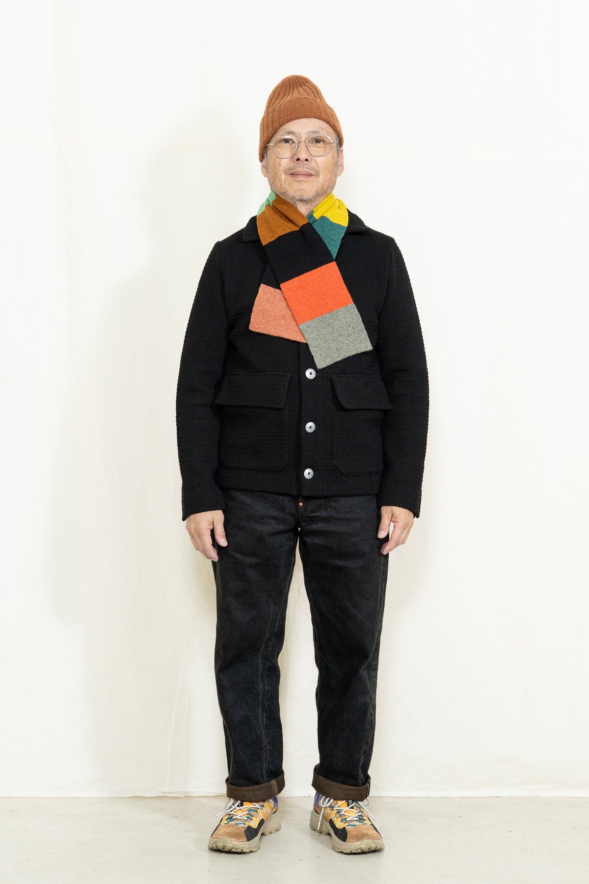 Jo Gordon Small Colorblock Scarf in Bright