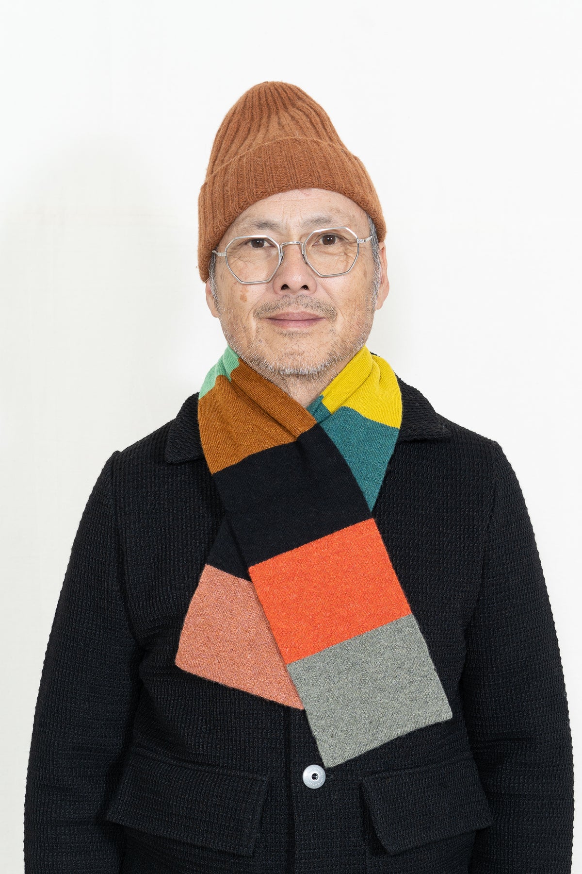 Jo Gordon Small Colorblock Scarf in Bright