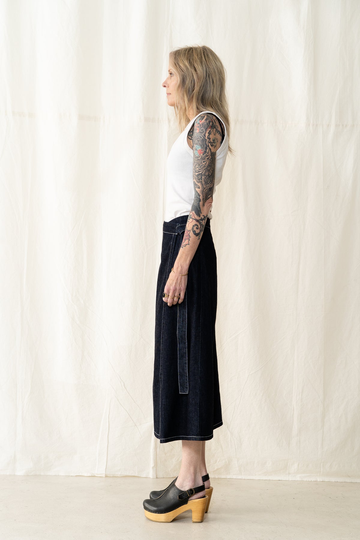 KLOKE Vital Denim Skirt in Dark Indigo