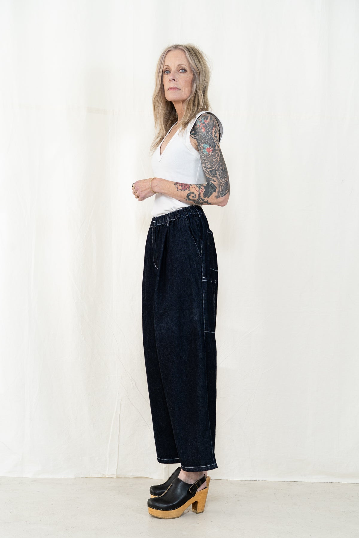KLOKE Wisp Elasticated Jean in Dark Indigo