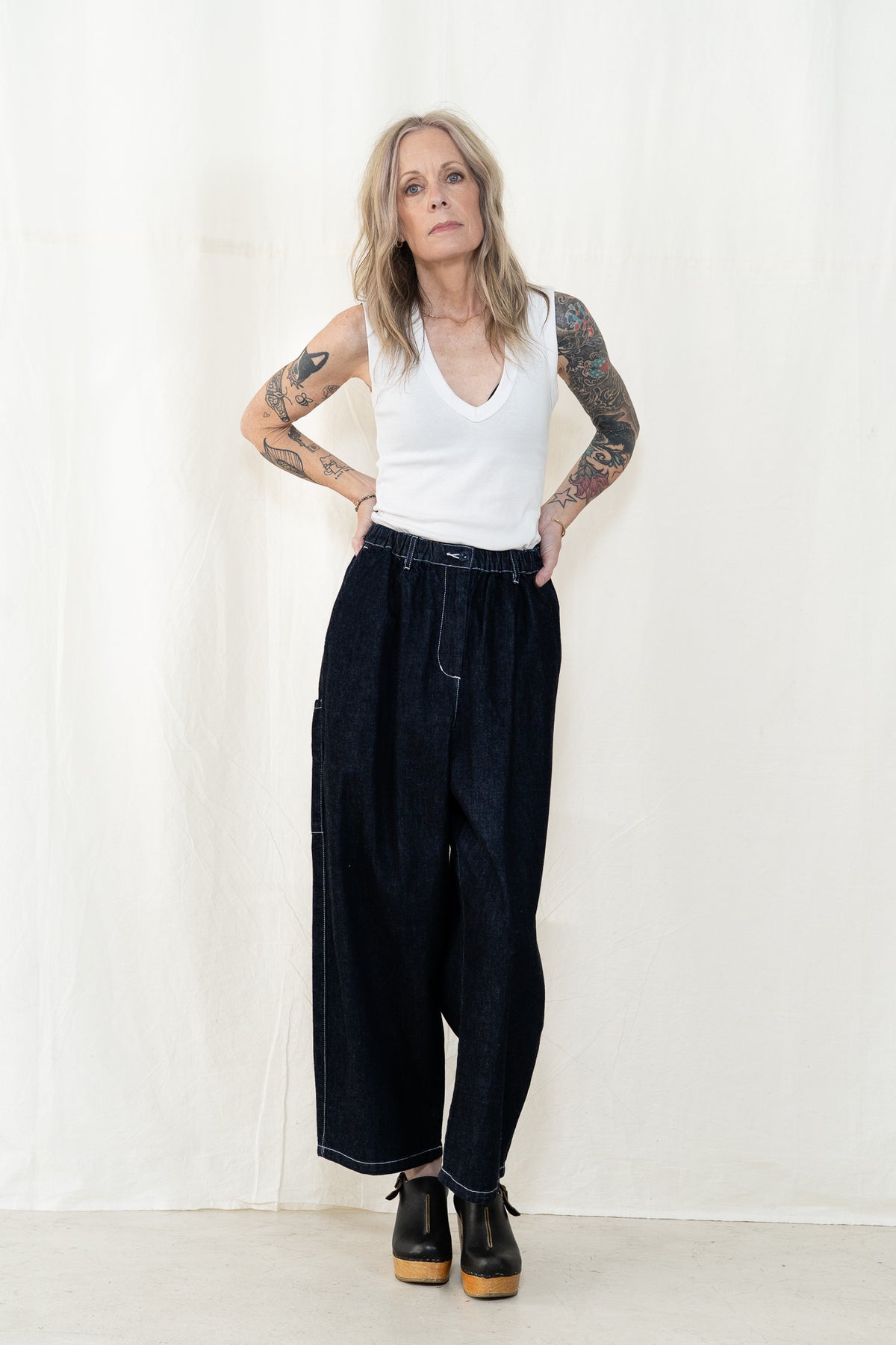 KLOKE Wisp Elasticated Jean in Dark Indigo
