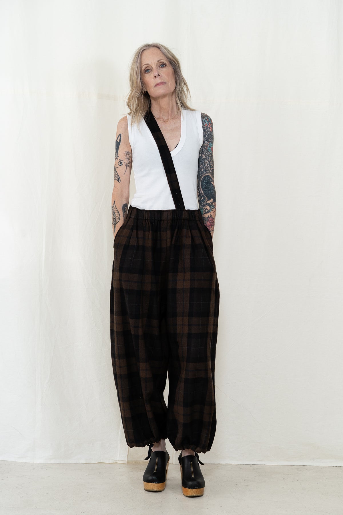 Engineered Garments Balloon Pant in Brown Plaid