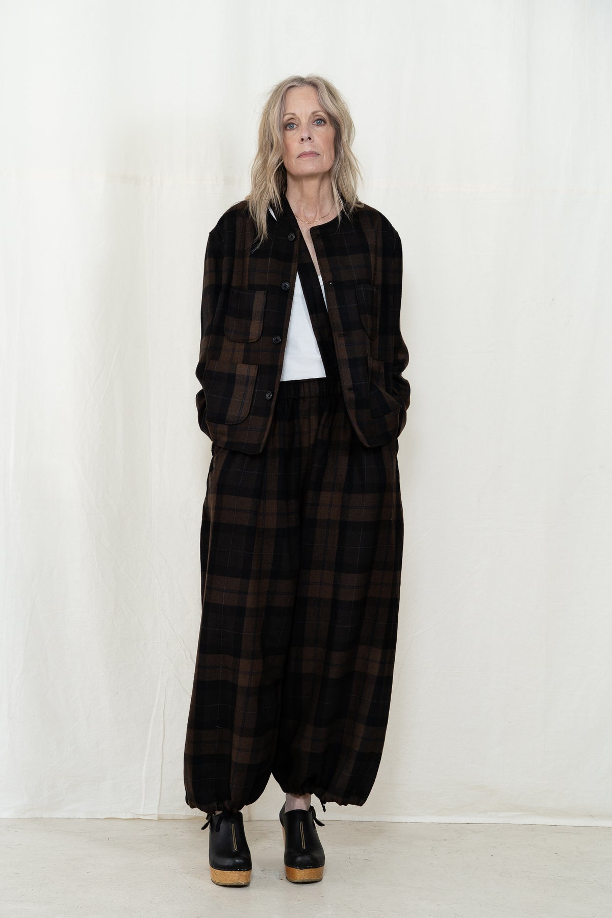 Engineered Garments CN Jacket in Brown Plaid