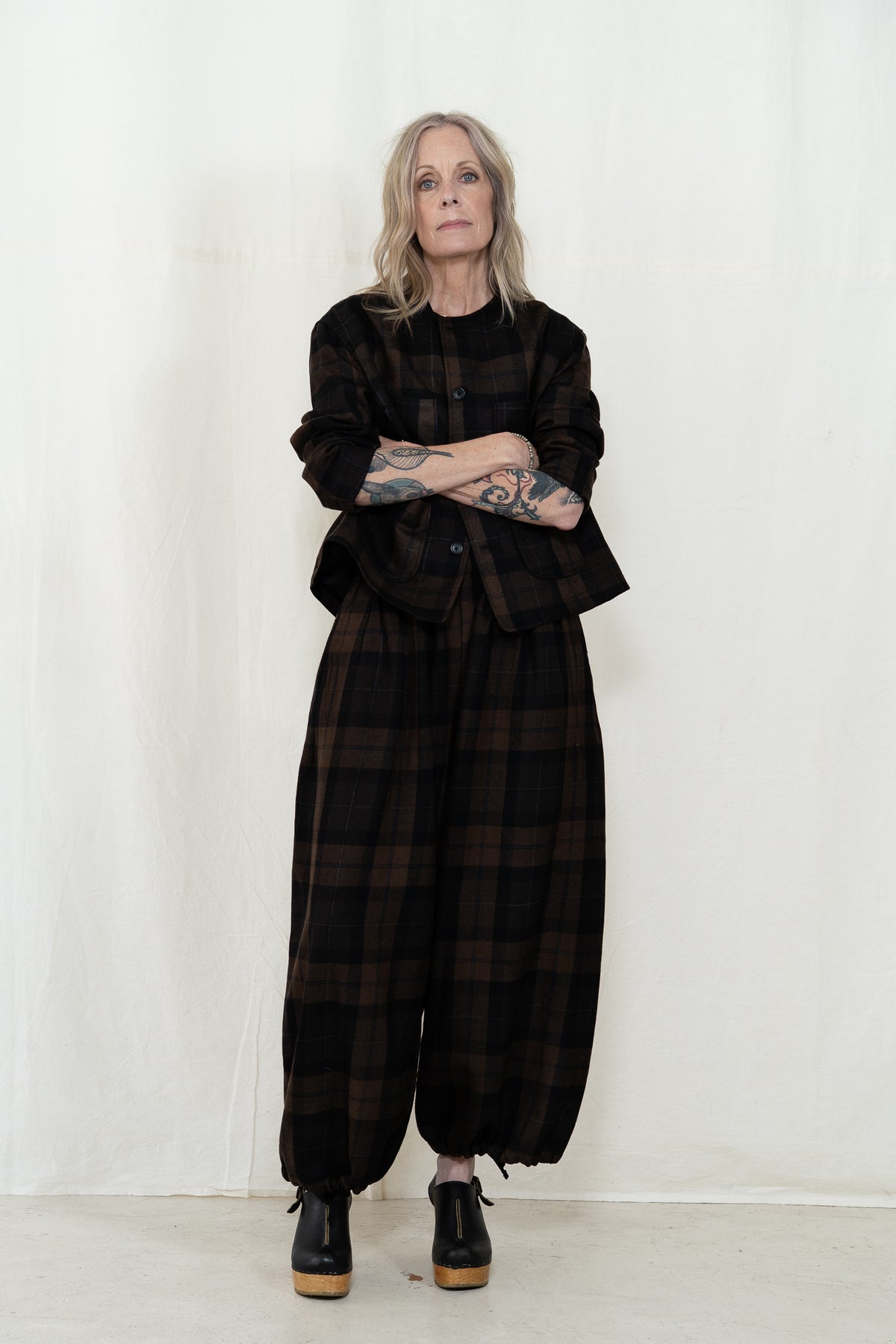 Engineered Garments CN Jacket in Brown Plaid