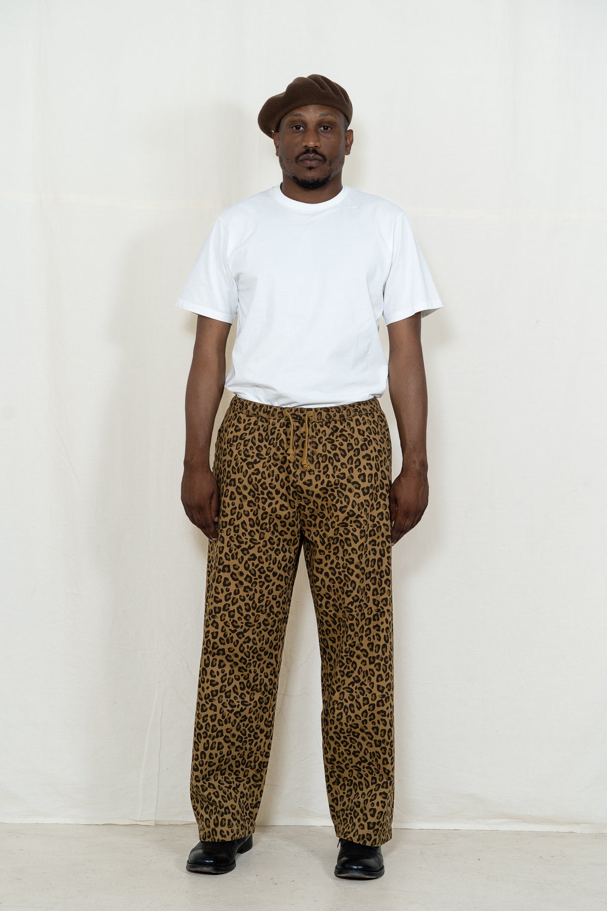 Service Works Easy Chef Pants in Brown Leopard Print