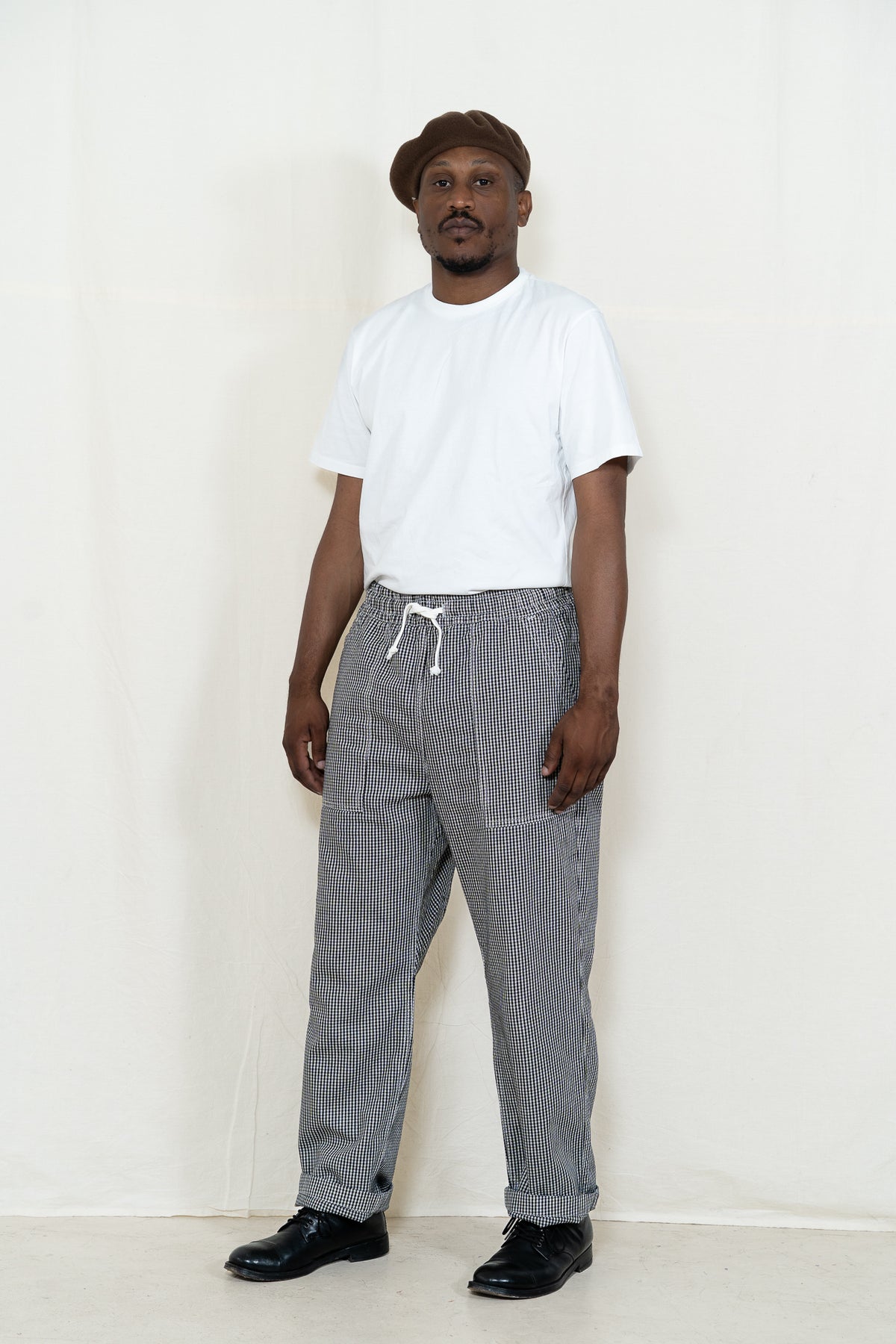 Service Works House Gingham Chef Pants in Black