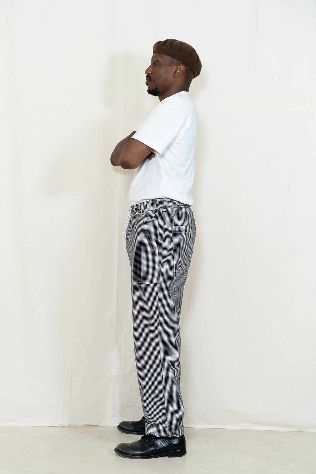 Service Works House Gingham Chef Pants in Black