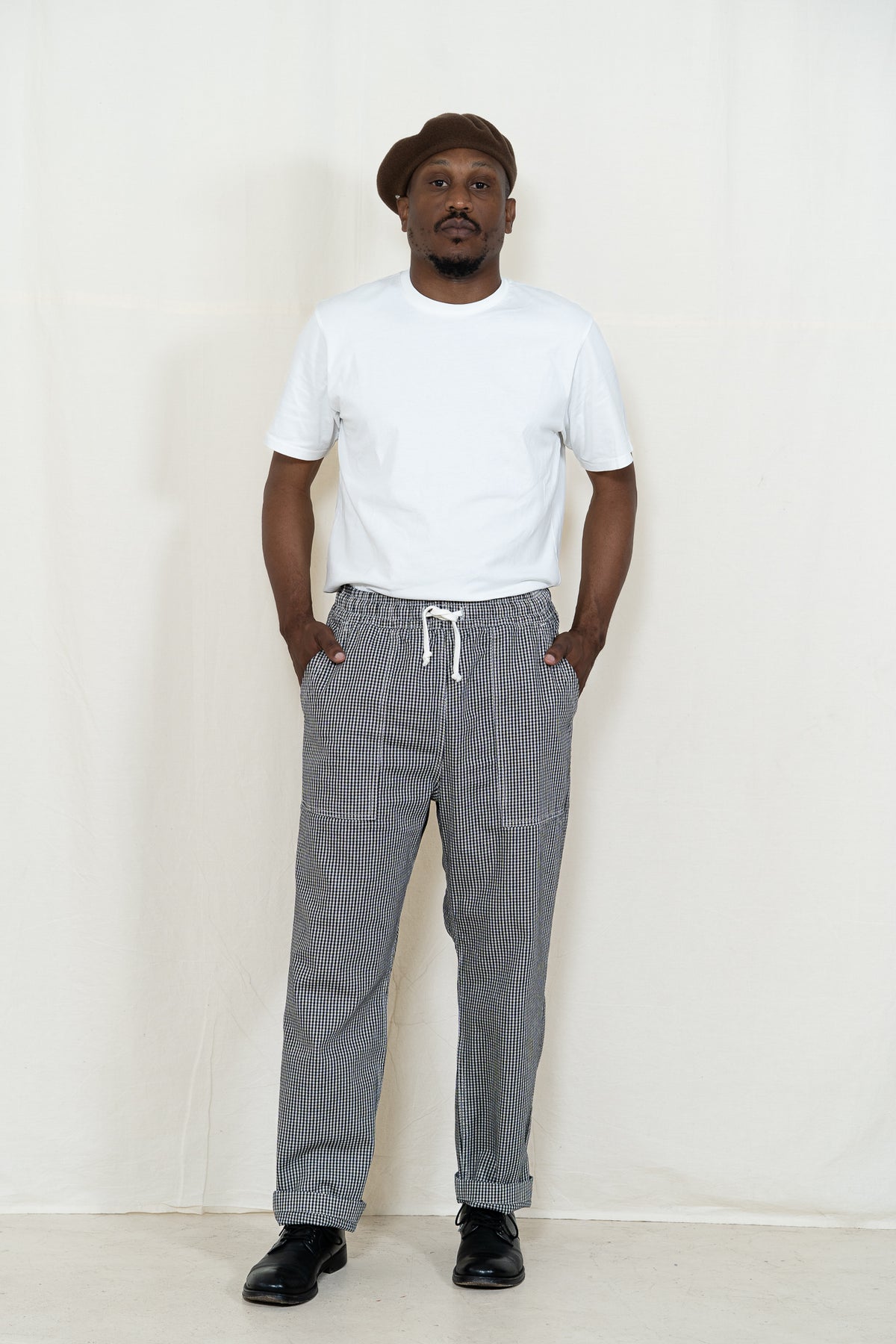 Service Works House Gingham Chef Pants in Black