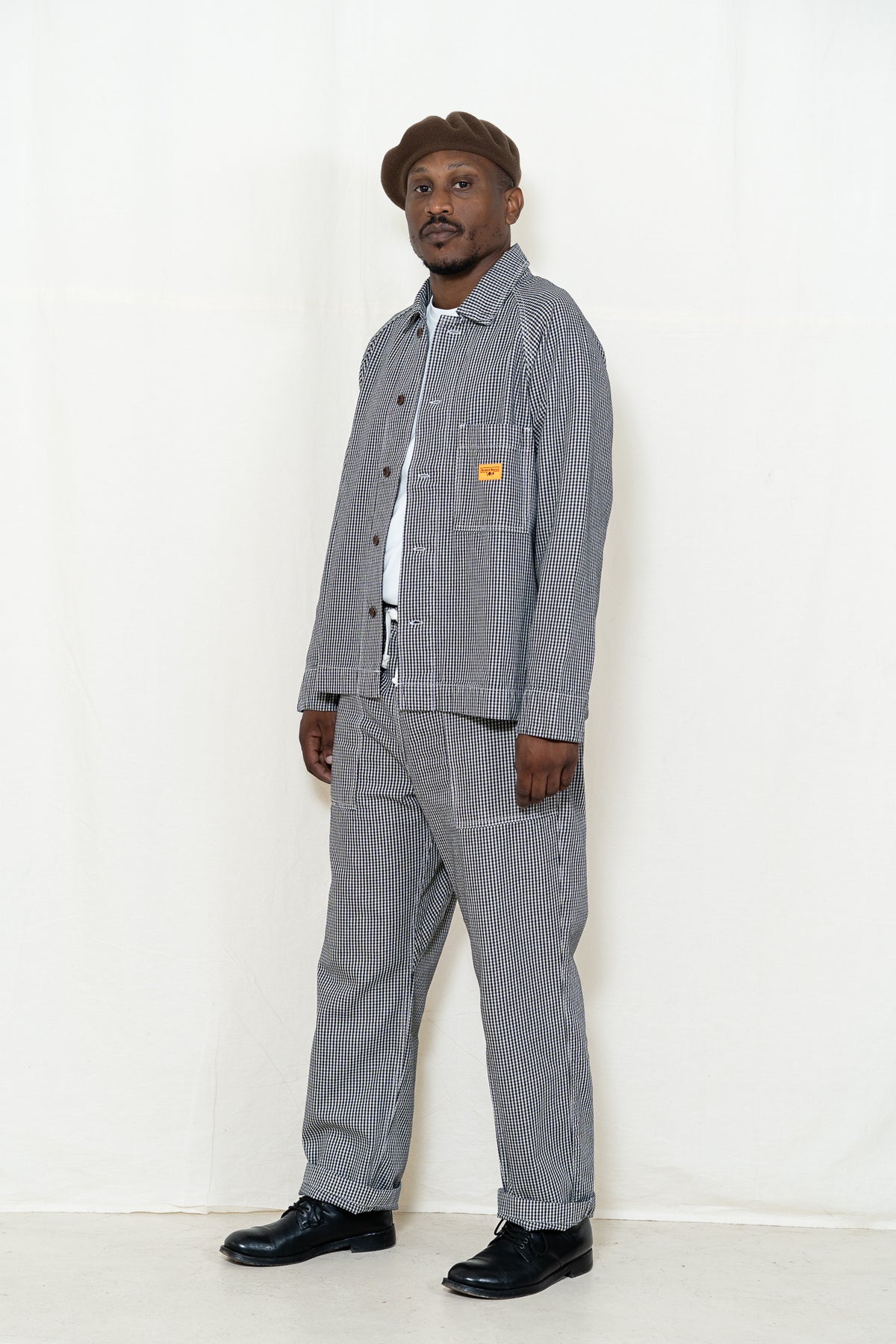 Service Works Gingham FOH Shirt in Black