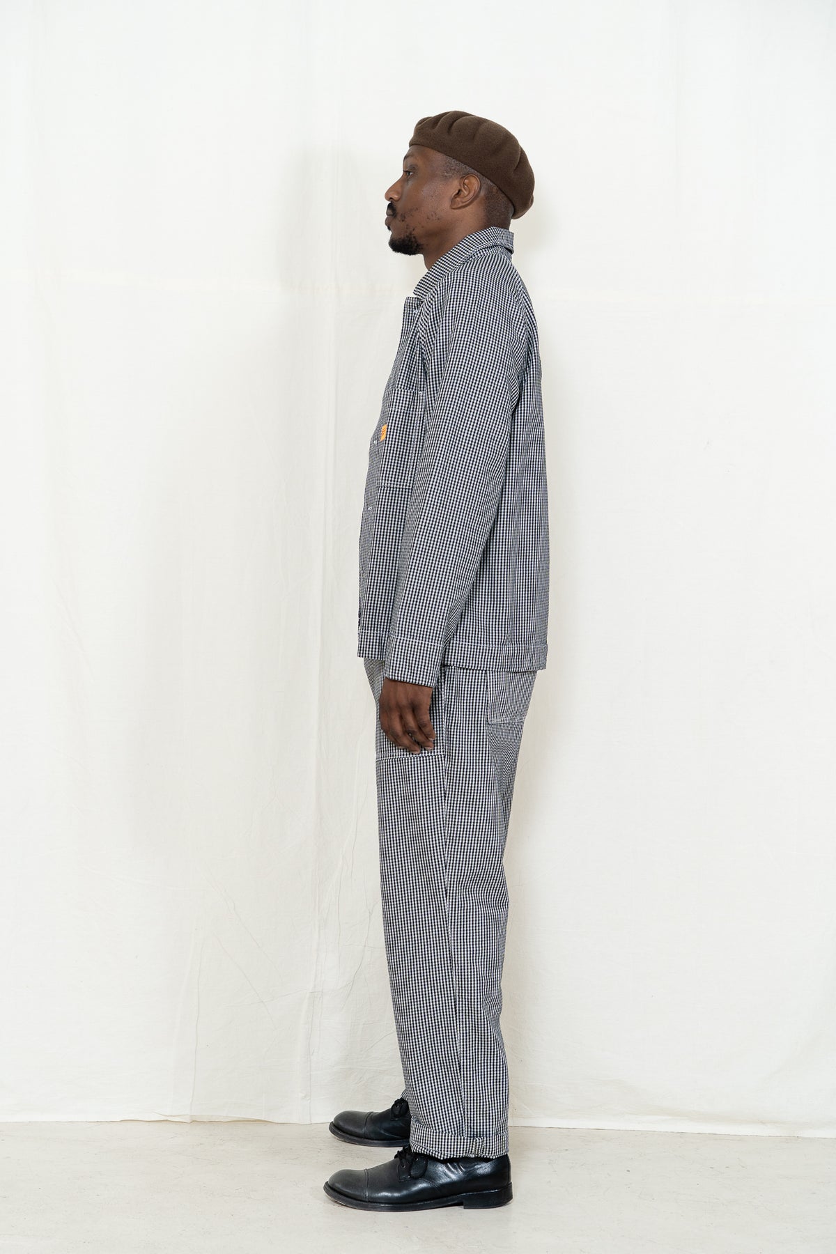 Service Works Gingham FOH Shirt in Black