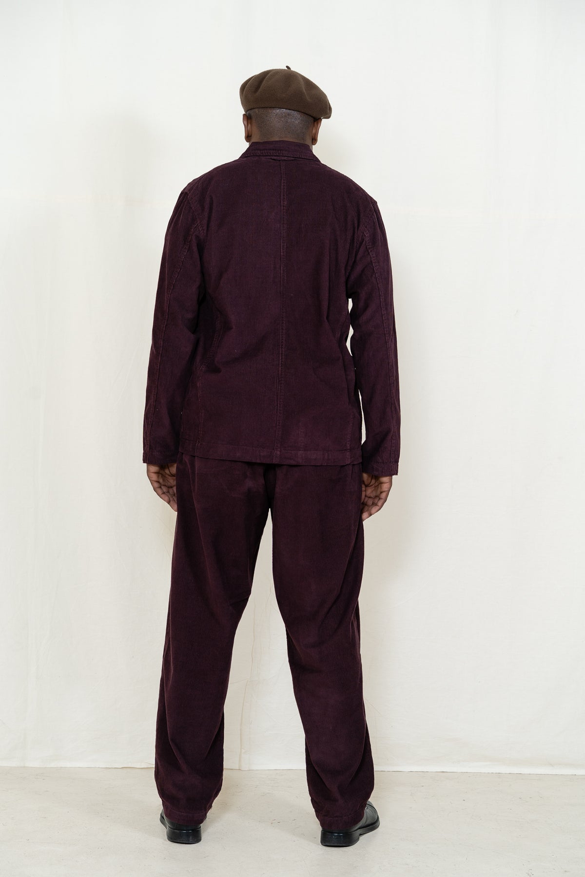 Service Works Cord Server Suit Jacket in Burgundy