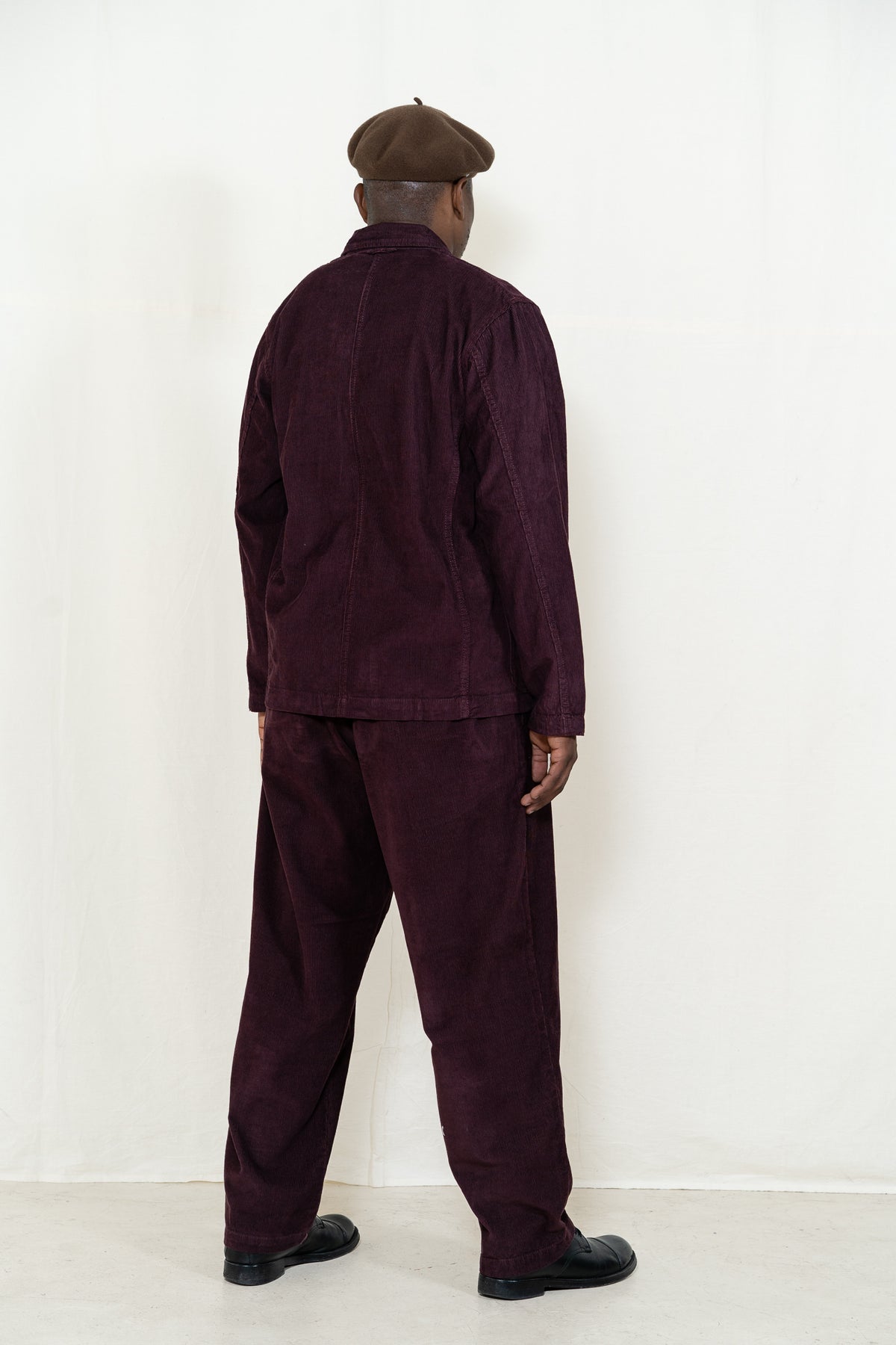 Service Works Cord Server Suit Jacket in Burgundy