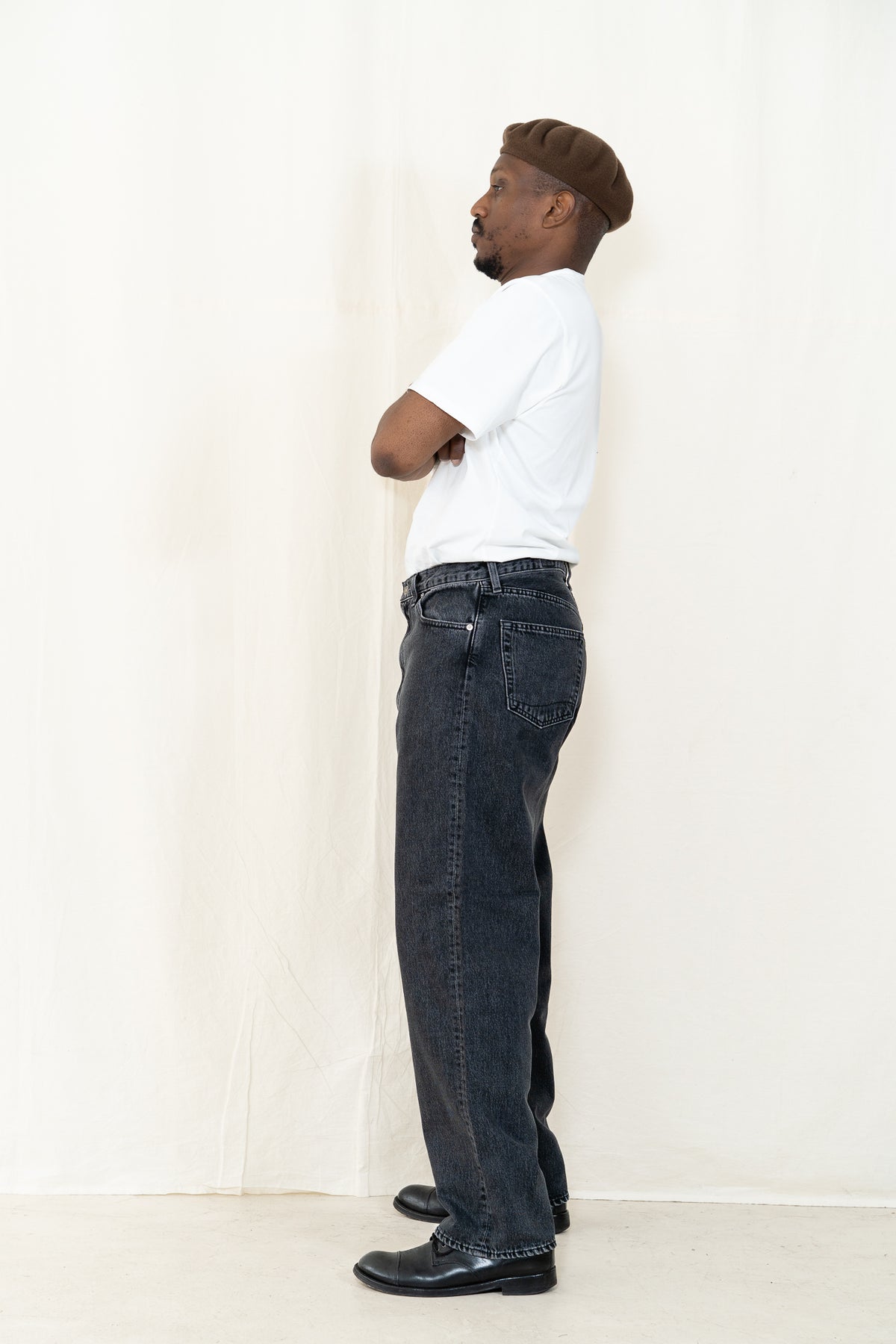orSlow 101 Dad's Fit Denim in Black Stone