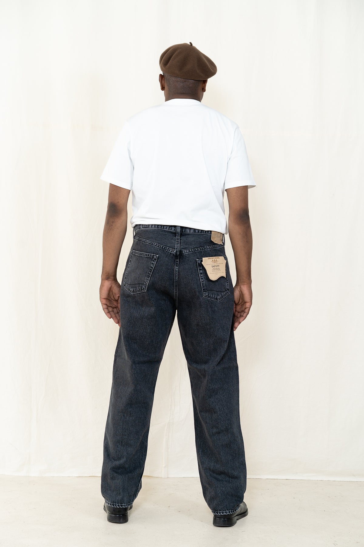 orSlow 101 Dad's Fit Denim in Black Stone