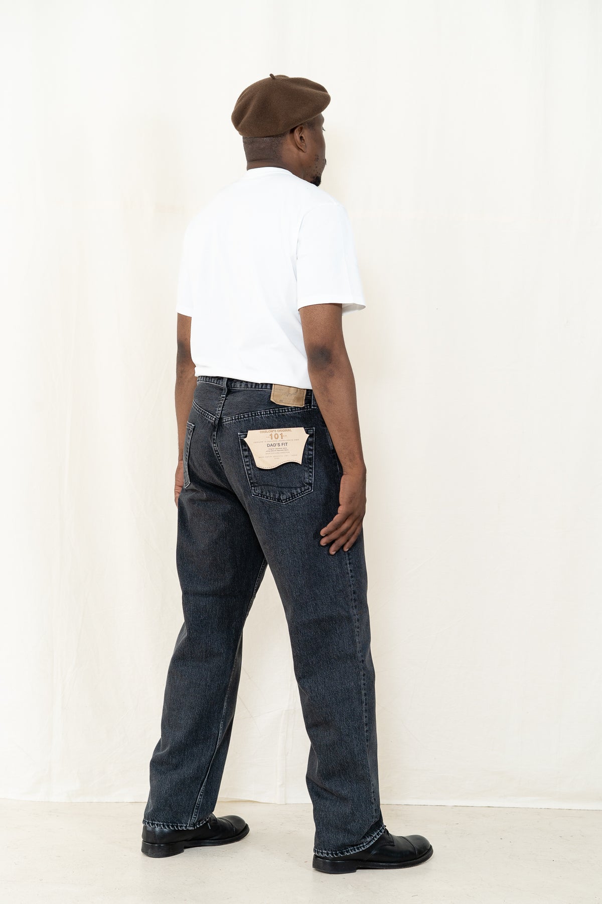 orSlow 101 Dad's Fit Denim in Black Stone