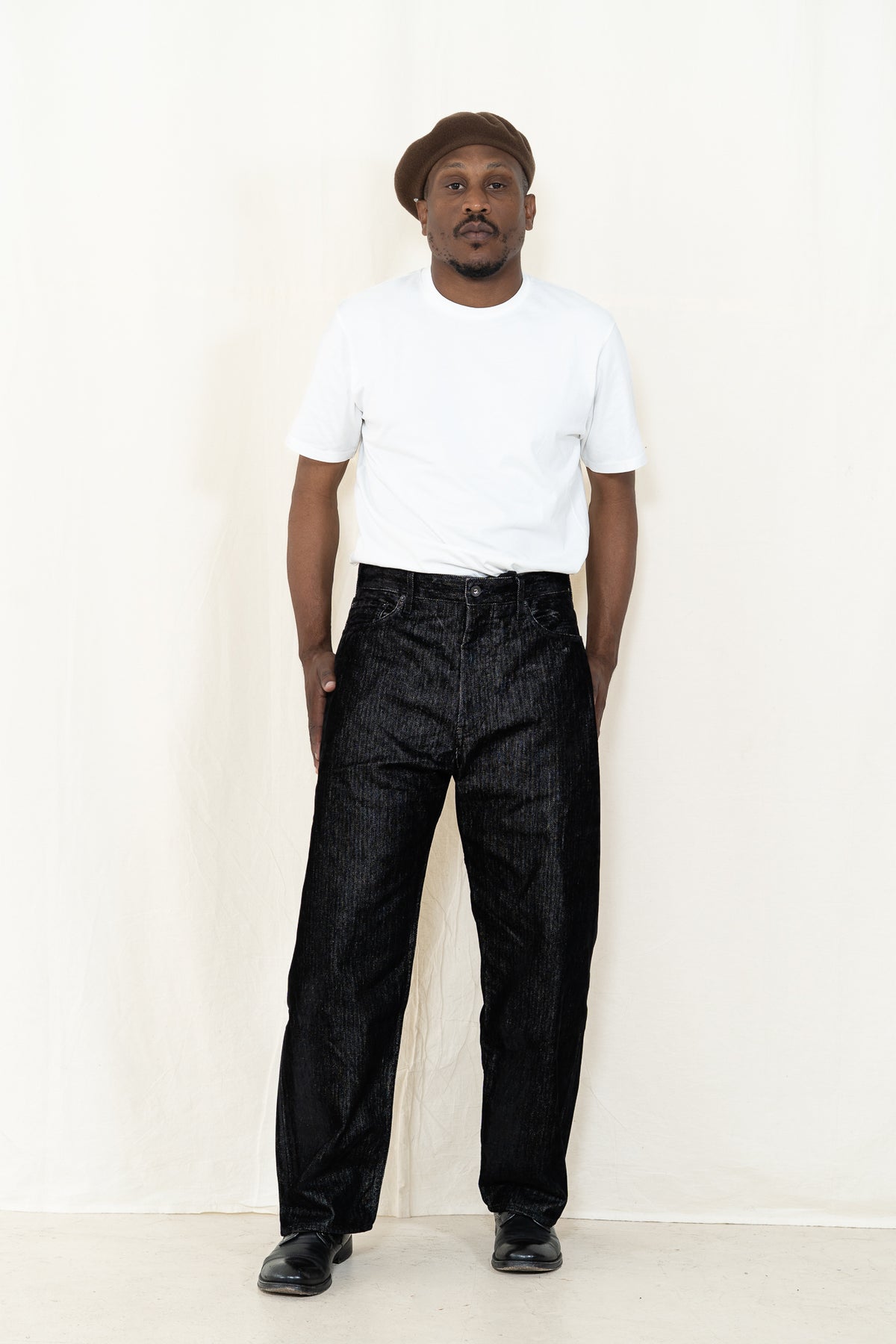 Engineered Garments RF Jeans in Black Herringbone