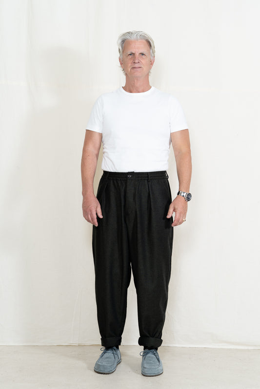 Universal Works Pleated Track Pant in Olive