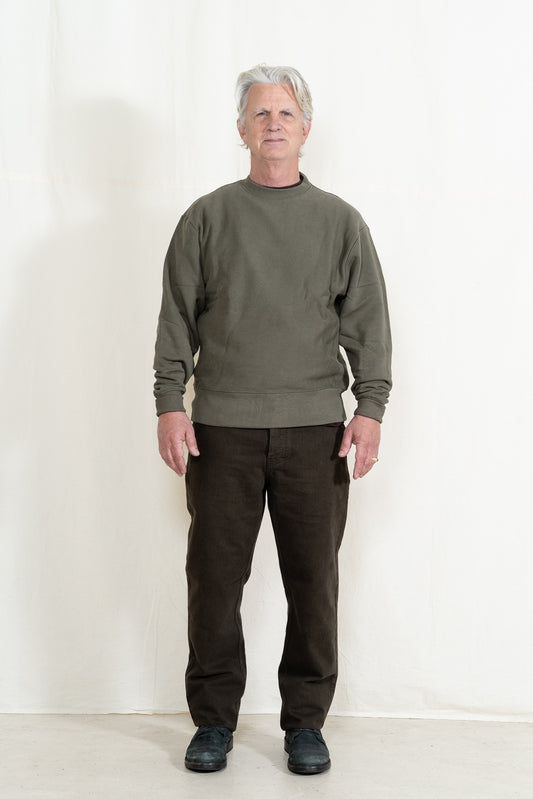 Power Goods Super Weight Crewneck in Dark Olive