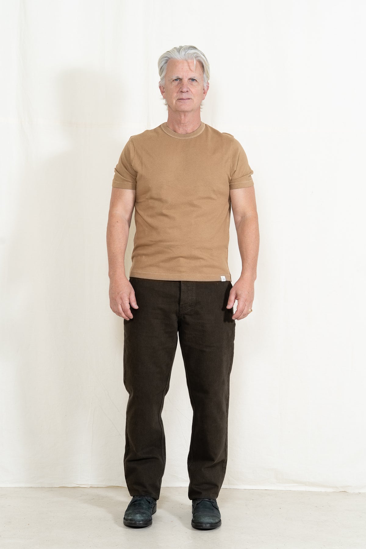 Merz b. Schwanen Jersey 03 T-Shirt in Dusted Khaki