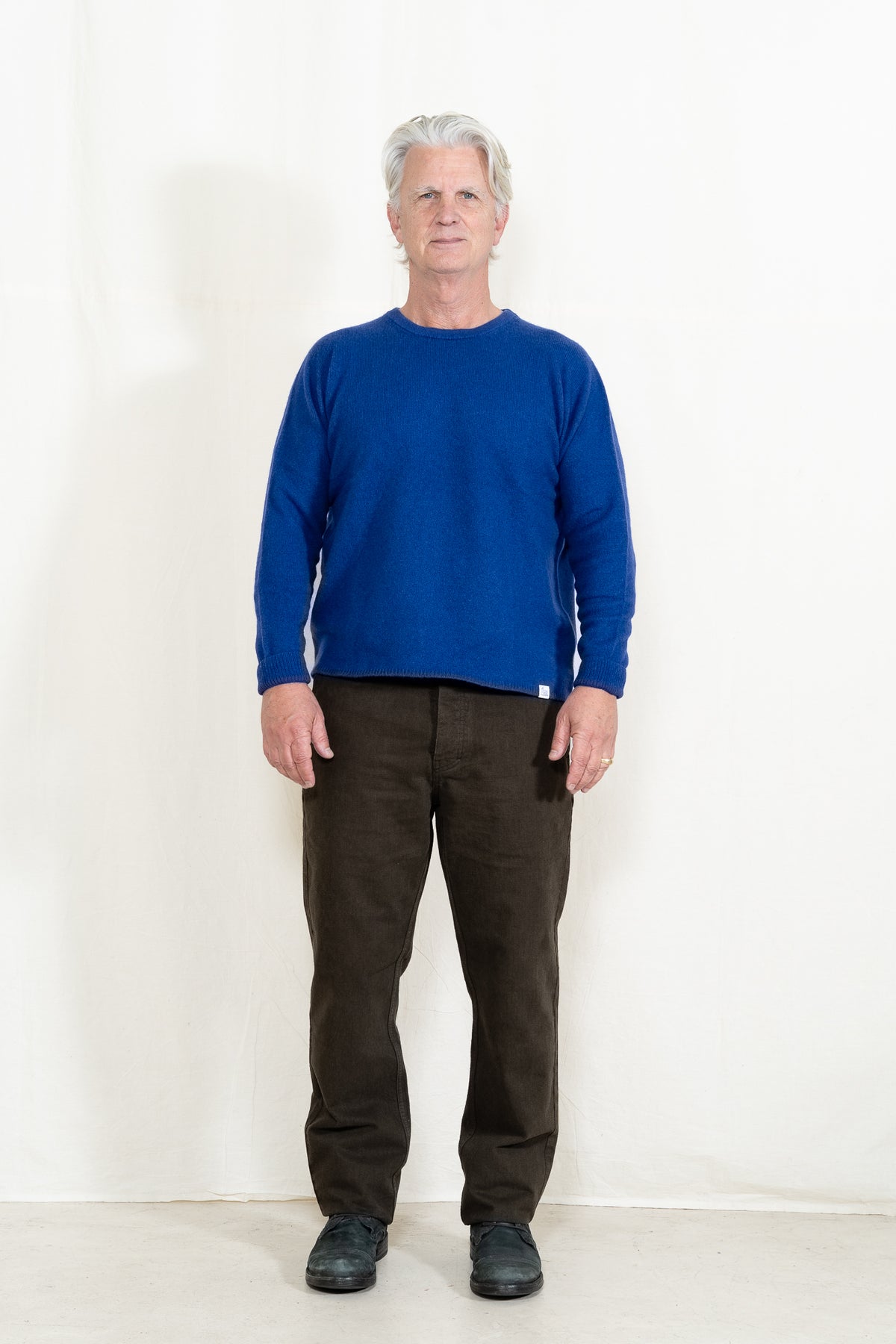 Merz b. Schwanen Crewneck 02 in Cornflower