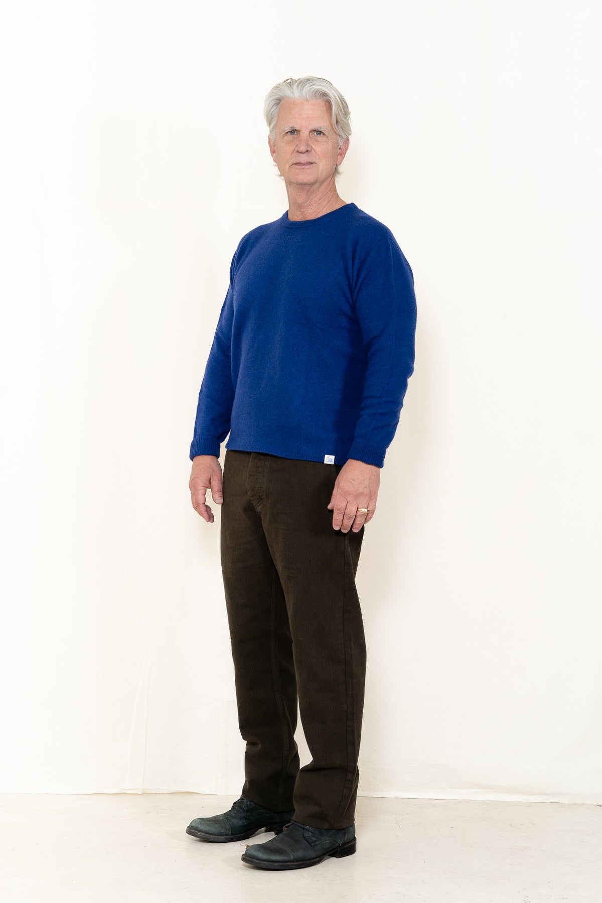 Merz b. Schwanen Crewneck 02 in Cornflower