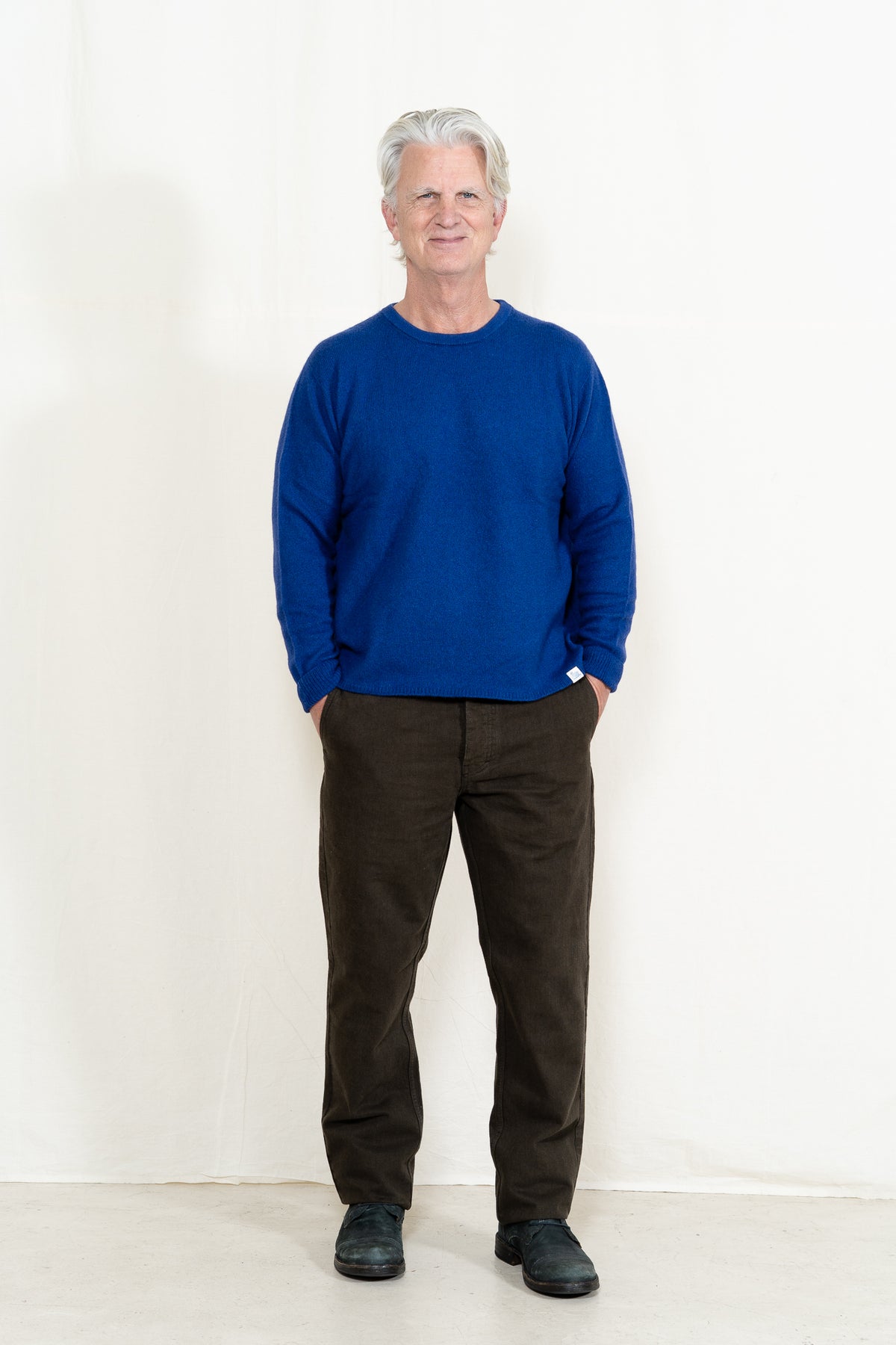 Merz b. Schwanen Crewneck 02 in Cornflower