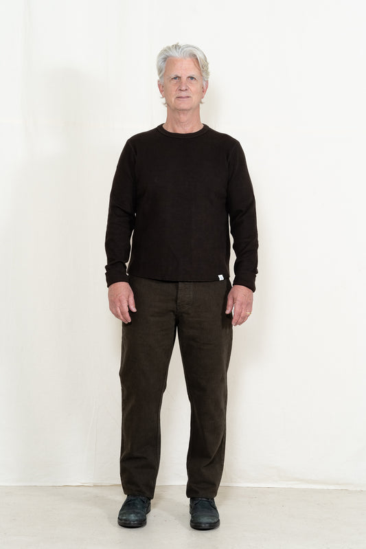 Merz b. Schwanen Thermal LS Shirt in Espresso