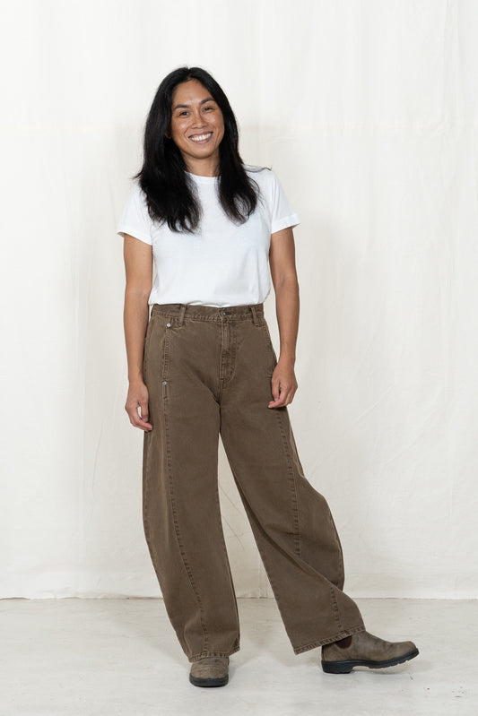 Sayaka Davis Brown Barrel Denim