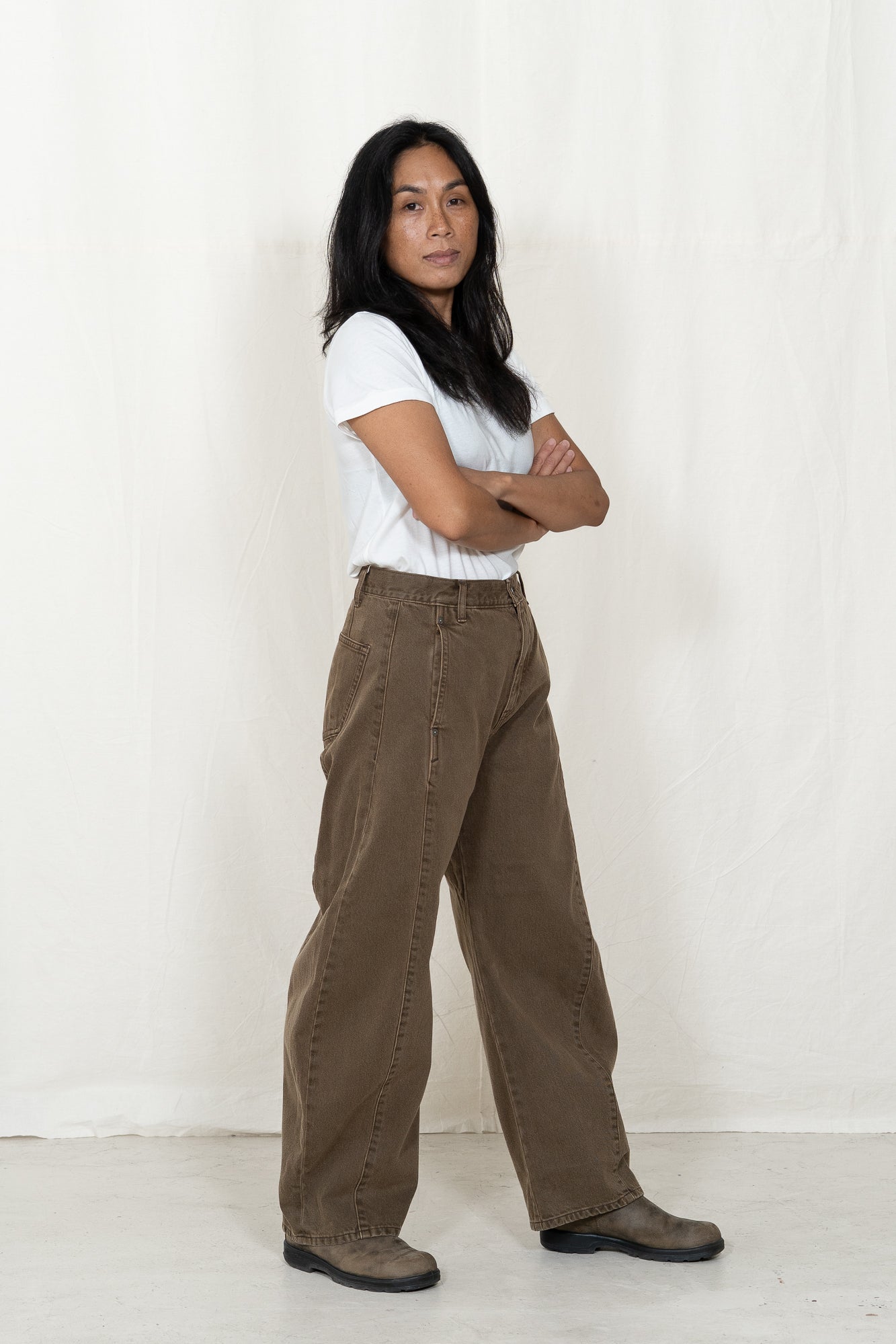 Sayaka Davis Brown Barrel Denim