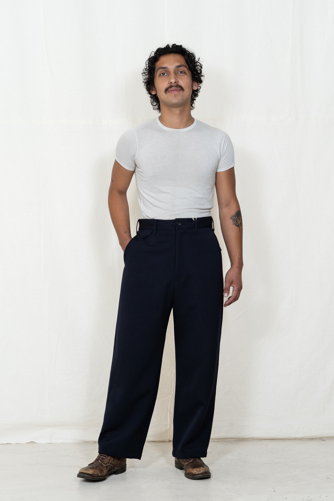 Engineered Garments Dk Navy Wool Officer Pant