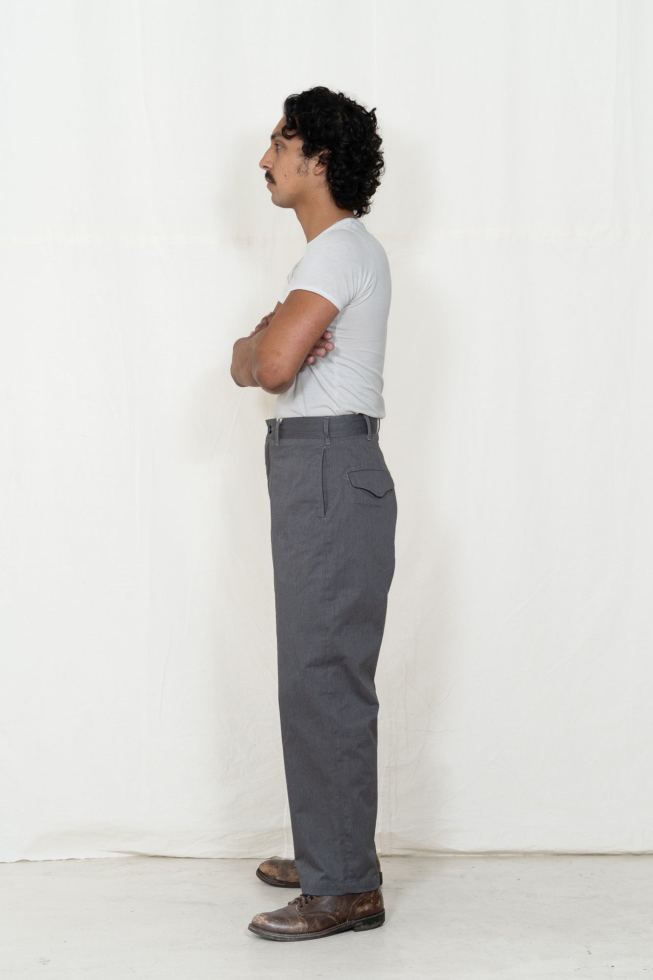 Engineered Garments Grey Twill Officer Pant