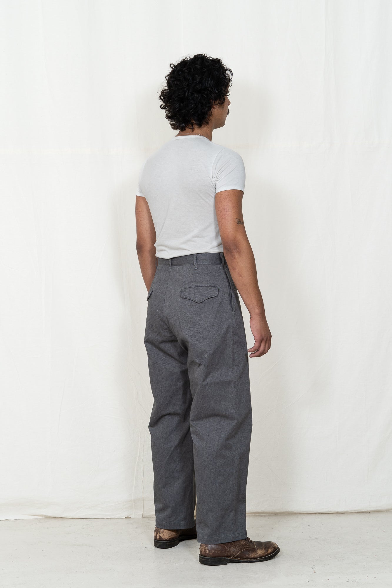 Engineered Garments Grey Twill Officer Pant