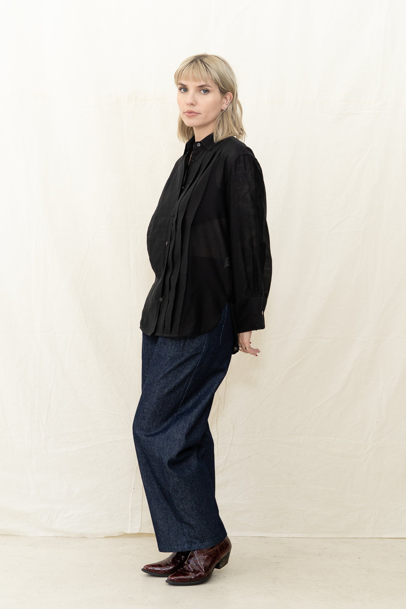 NYMANE Pleated Hutton Shirt