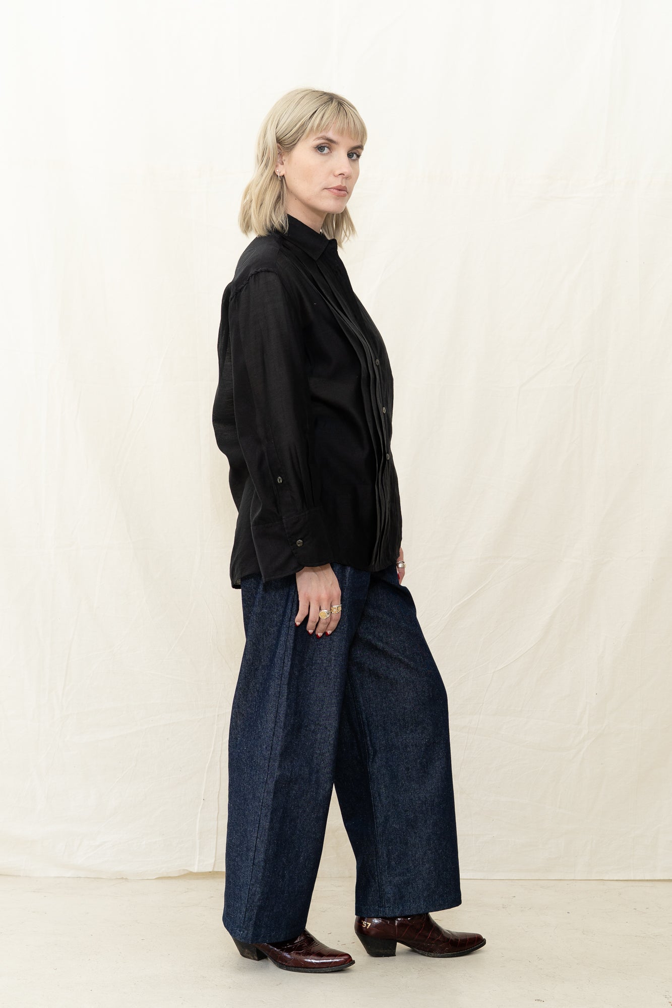 NYMANE Pleated Hutton Shirt