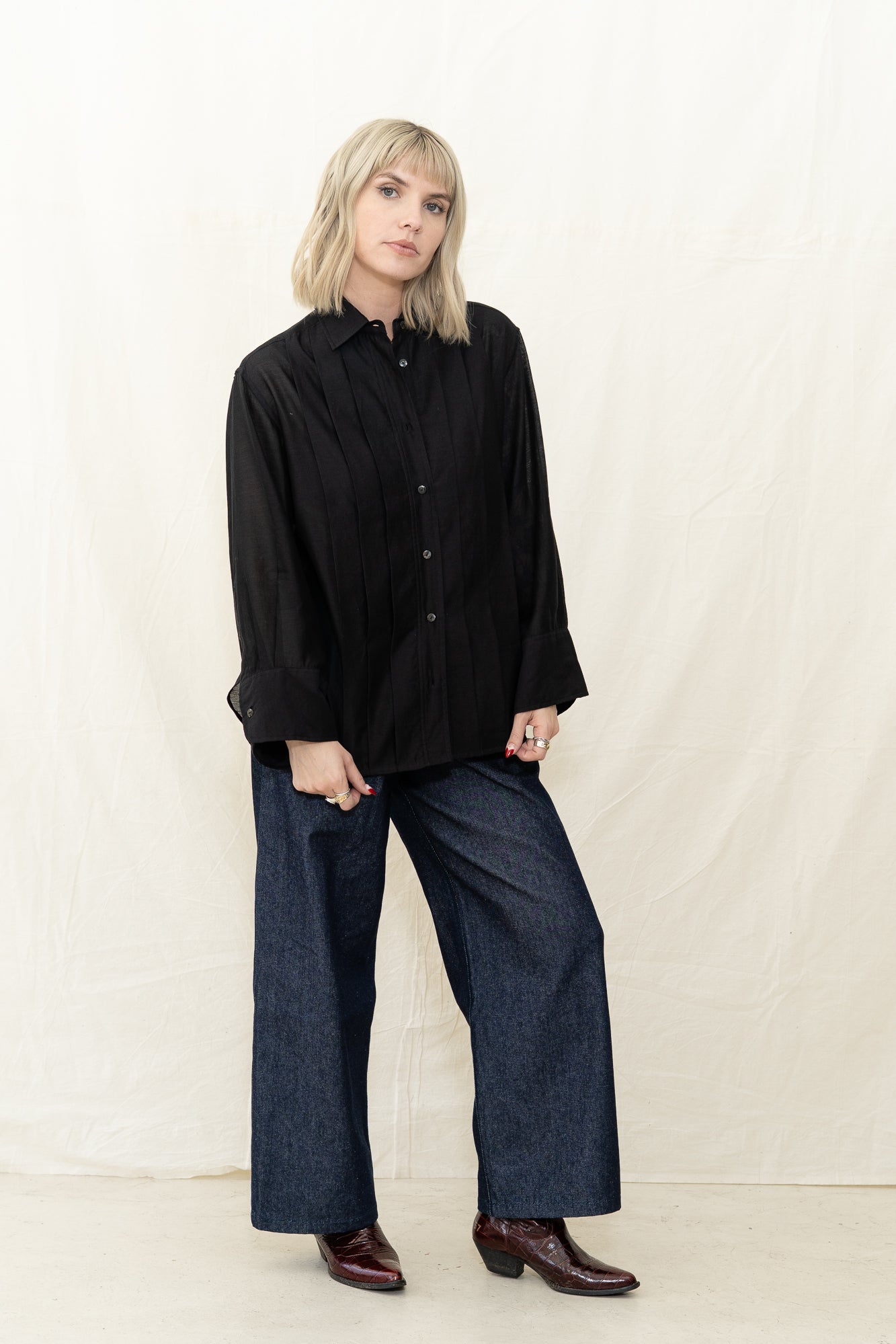 NYMANE Pleated Hutton Shirt