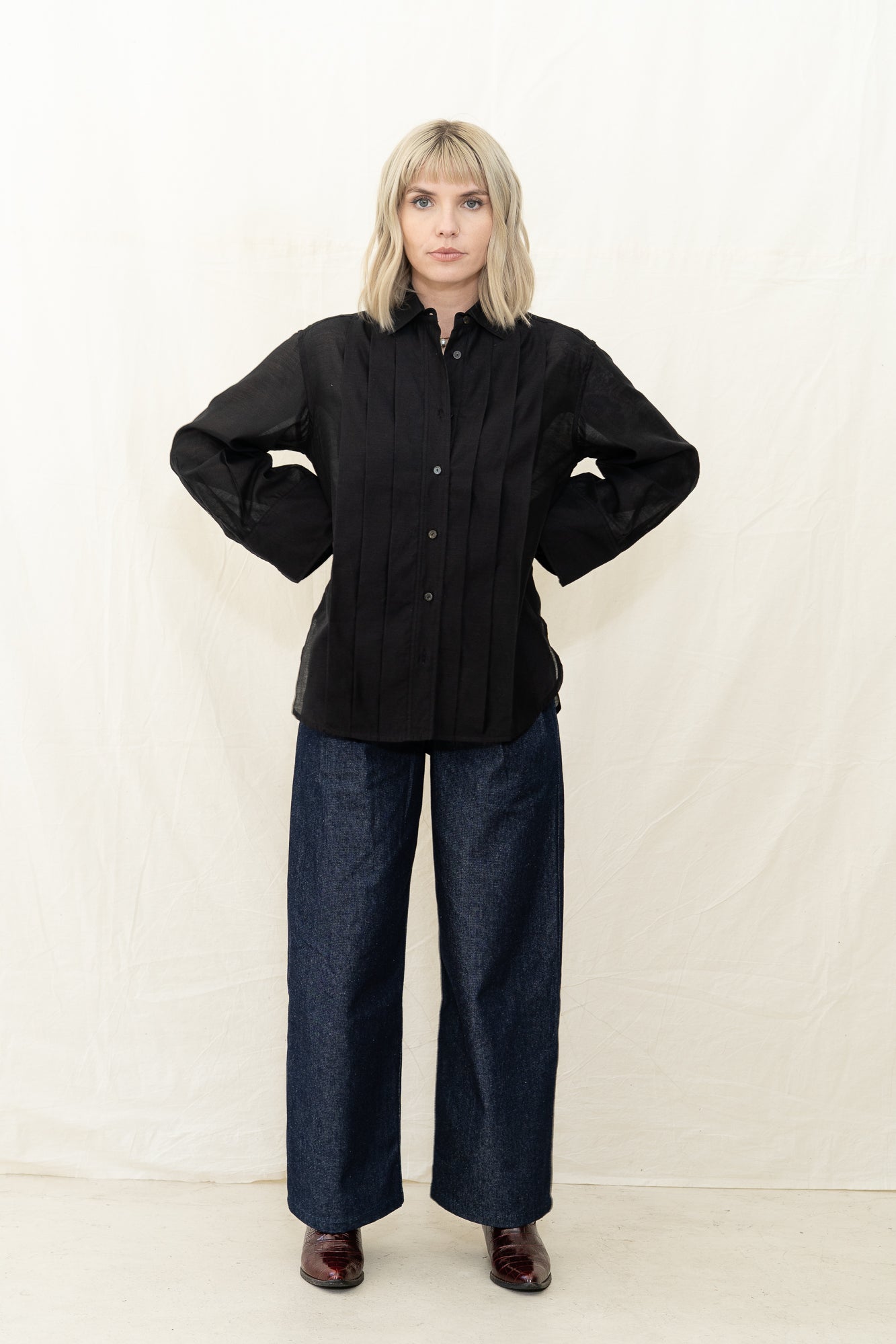 NYMANE Pleated Hutton Shirt