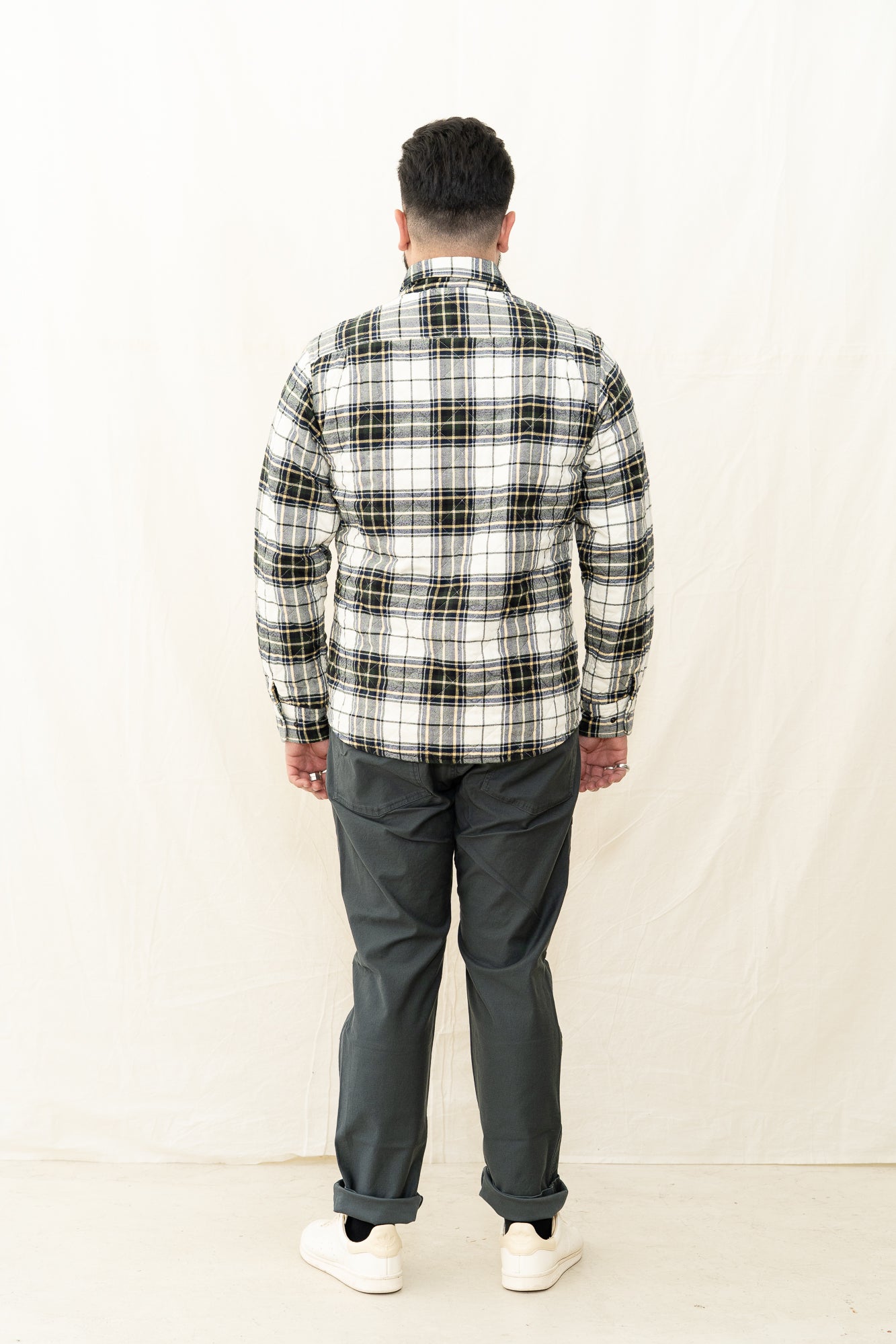 Relwen Quilted Flannel Shirt Jacket