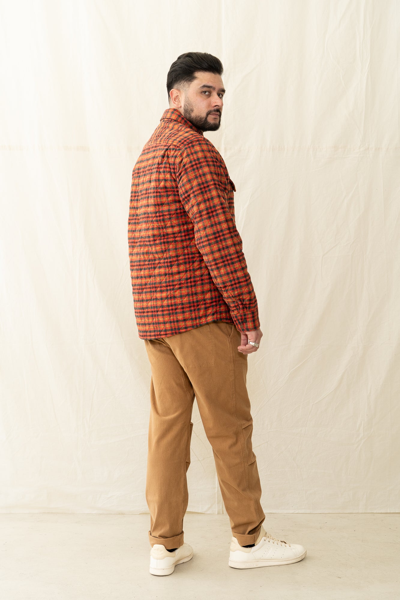 Relwen Quilted Flannel Shirt Jacket