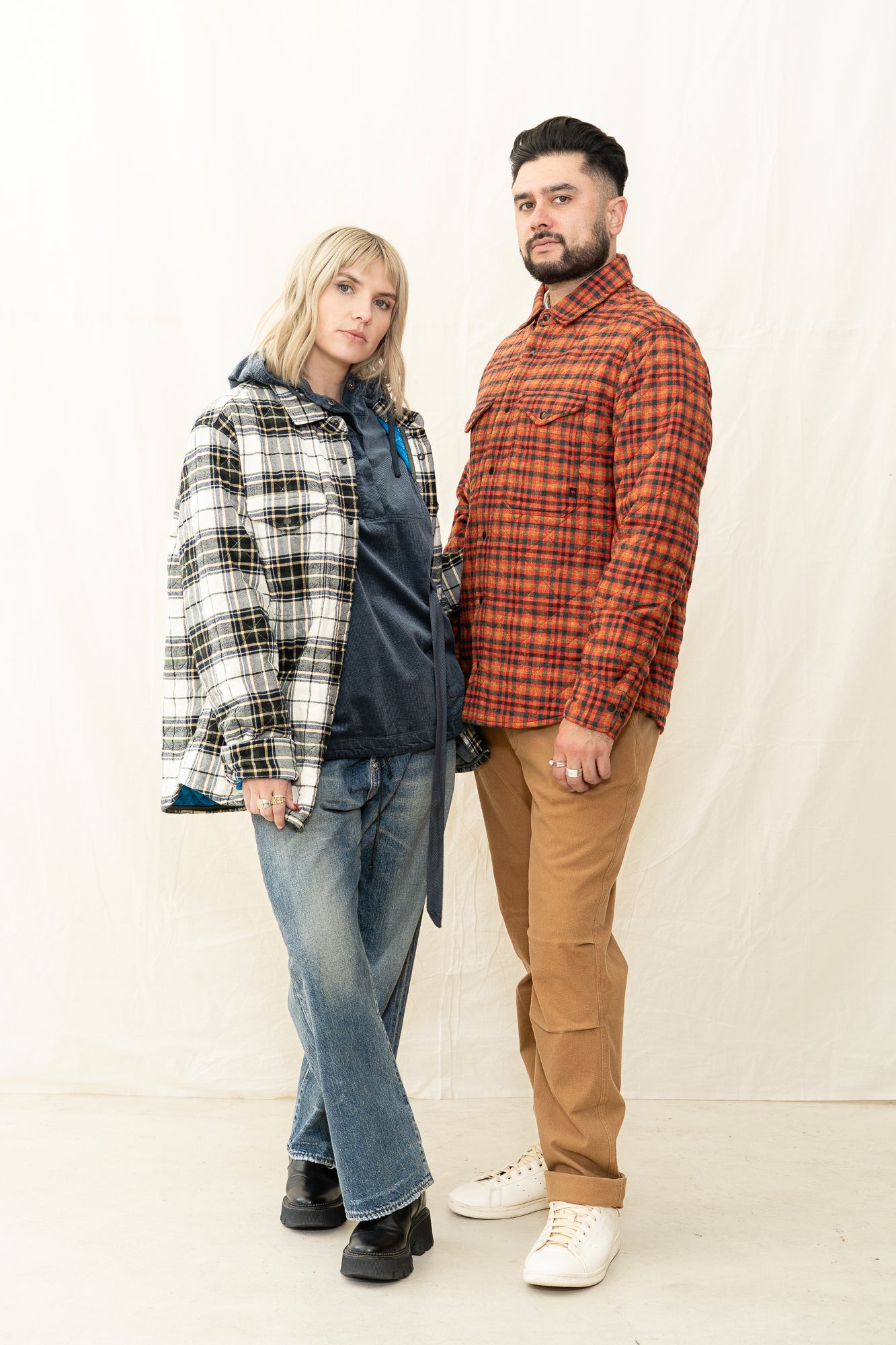 Relwen Quilted Flannel Shirt Jacket