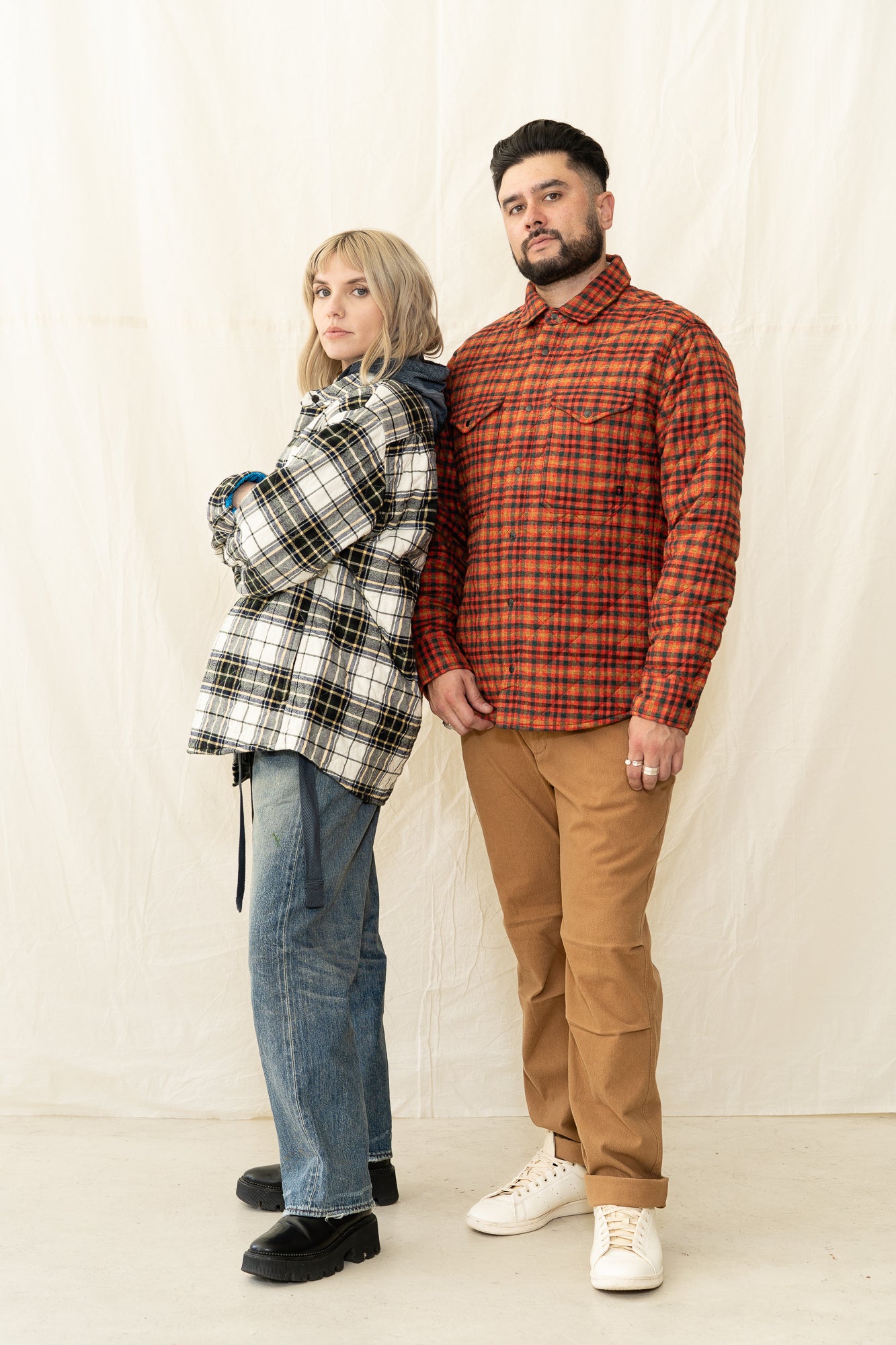 Relwen Quilted Flannel Shirt Jacket