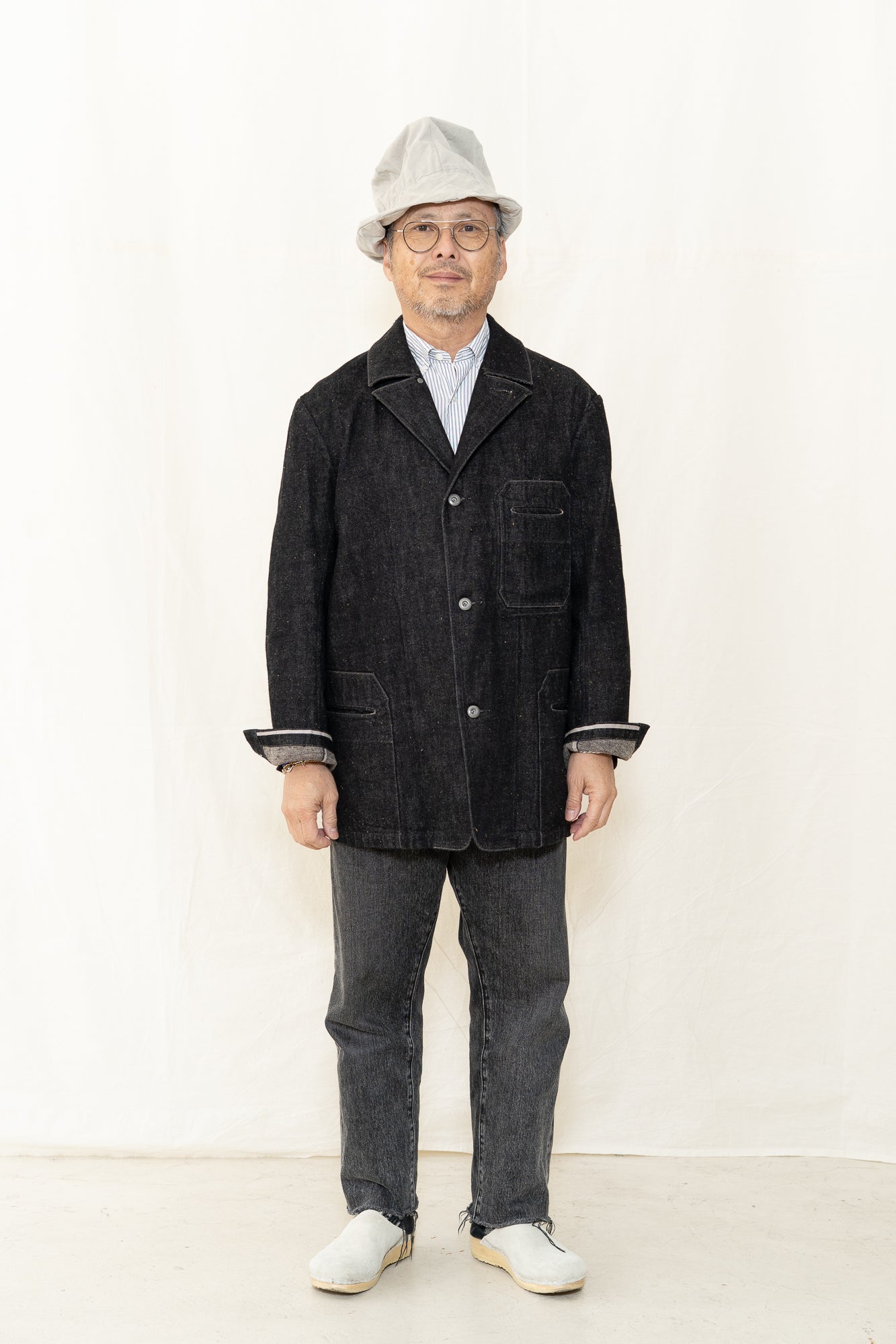 Motiv Mfg Castel Jacket in Donegal Denim