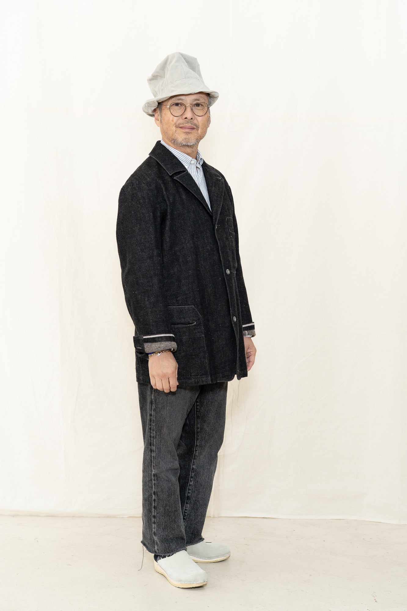 Motiv Mfg Castel Jacket in Donegal Denim