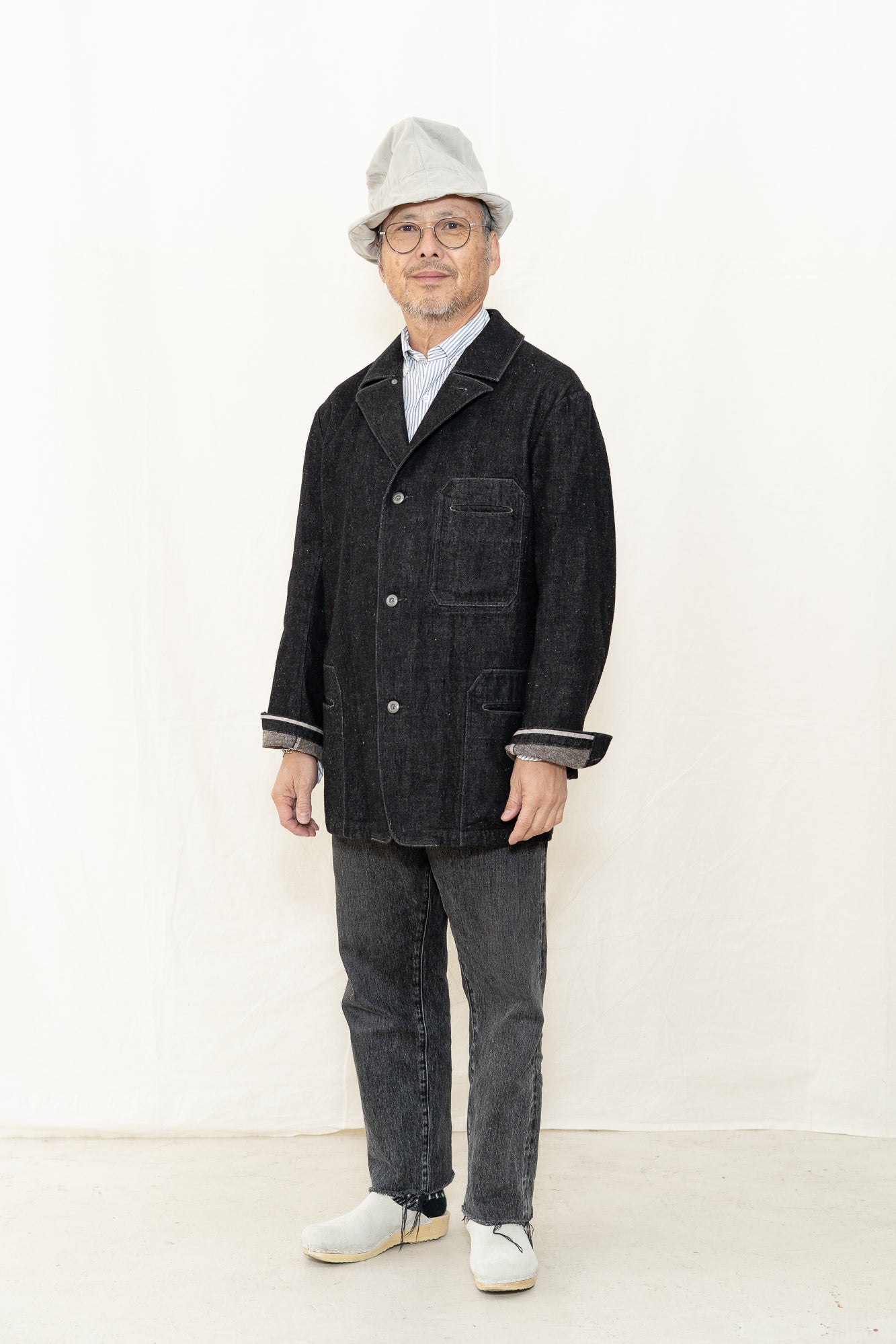 Motiv Mfg Castel Jacket in Donegal Denim