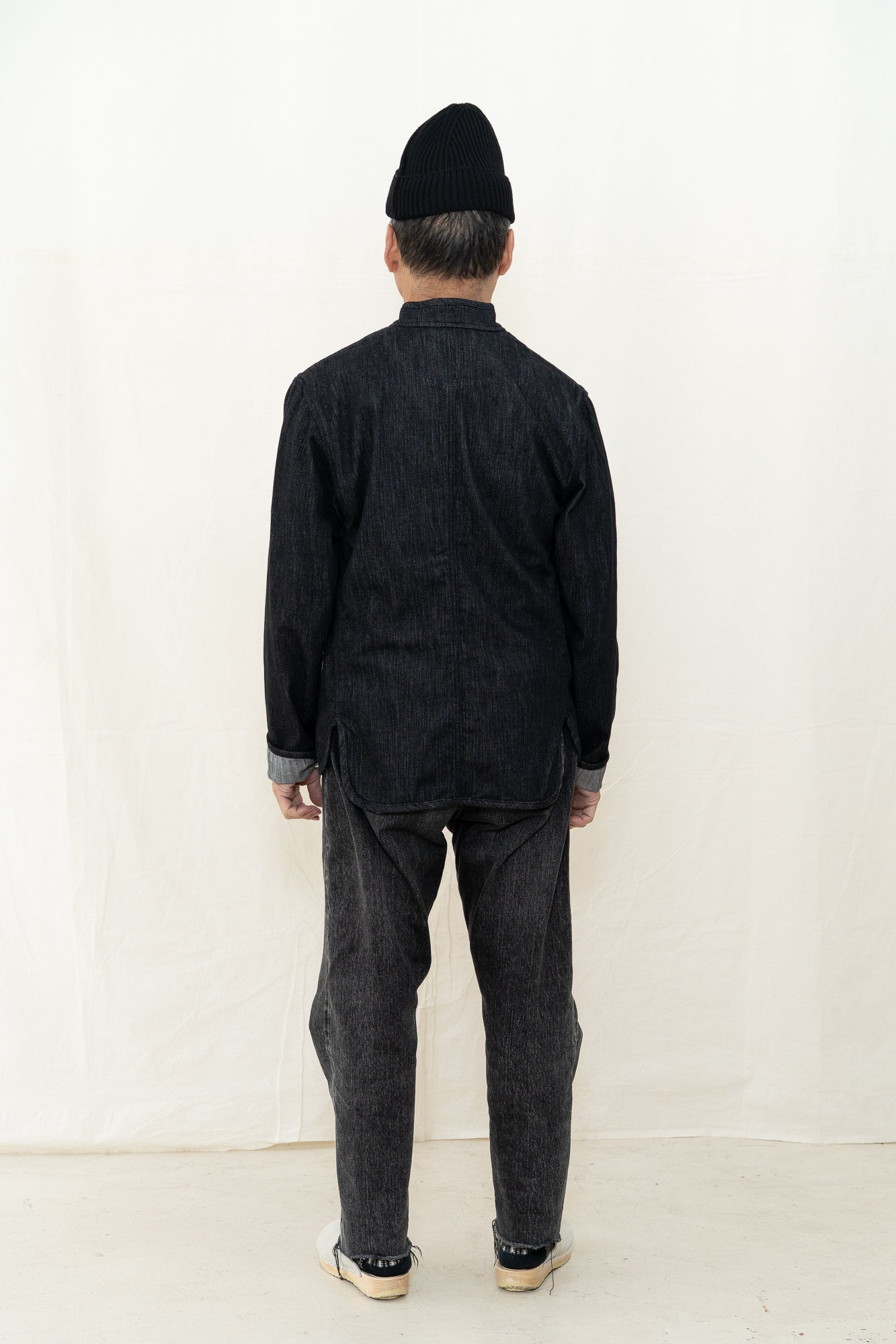 Hansen Erling Work Jacket in Black Slubdenim